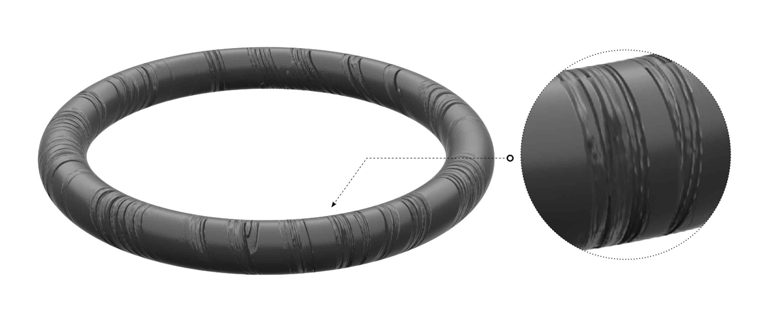 O-ring bị chai cứng và nứt do lão hóa nhiệt