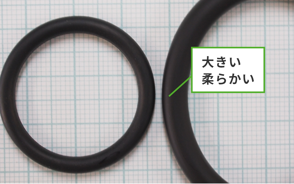 So sánh O-ring trước và sau khi bị trương nở