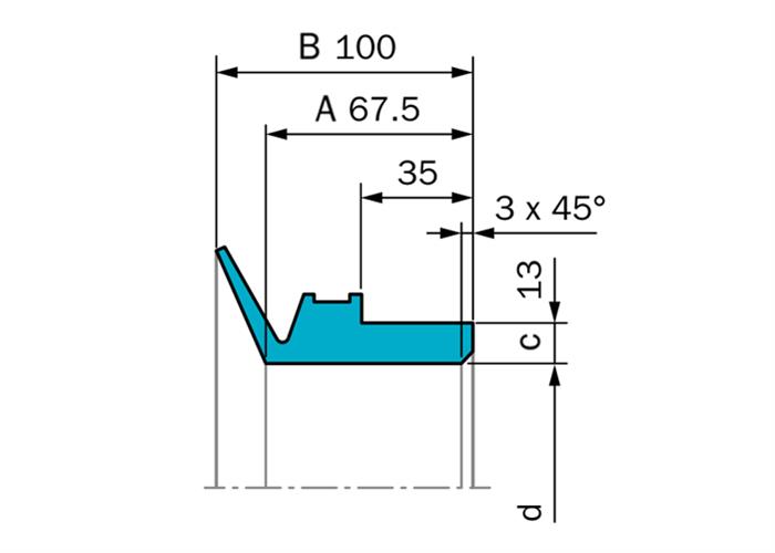 Bản vẽ kích thước V-ring RM Type RM