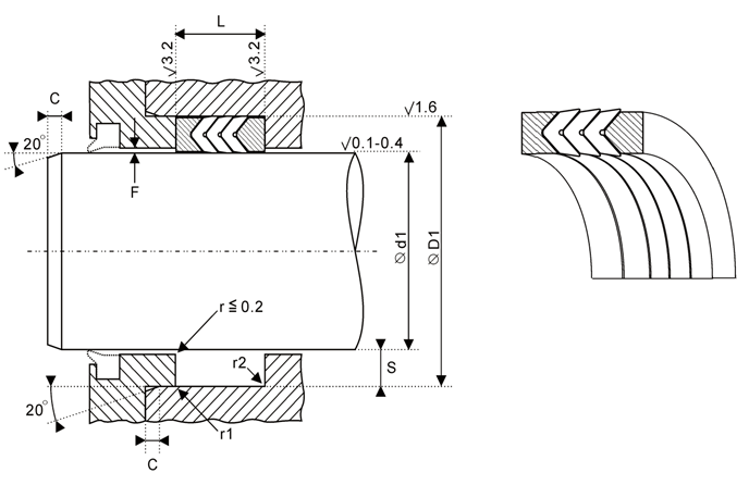 Rod seal C050