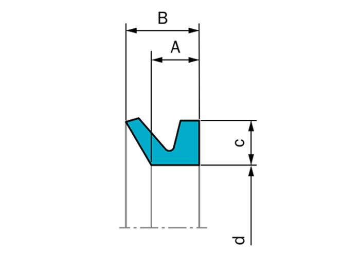 Bản vẽ kích thước V-ring VLX Type LX