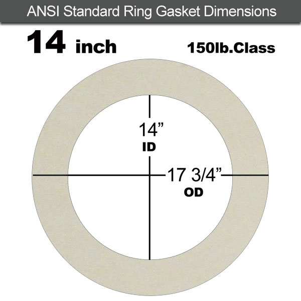 Rubber Sealing Ring Silicone: 14" ASME B16.21 #150 RF