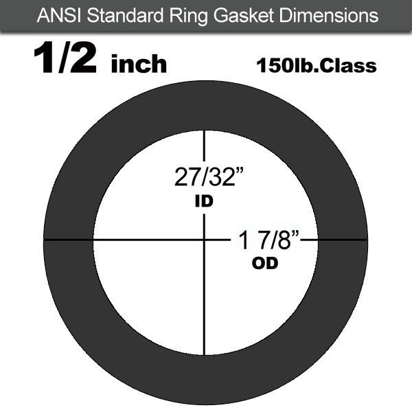 Industrial Gasket NBR: 1/2" B16.21#150RF
