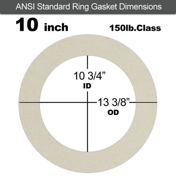 Rubber Sealing Ring Silicone: 10" ASME B16.21 #150 RF