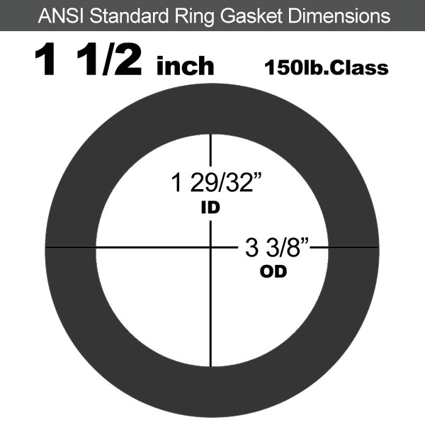 Industrial Gasket NBR: 1-1/2" B16.21 #150RF
