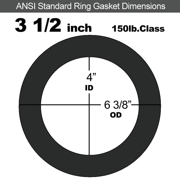 Industrial Gasket NBR: 3-1/2" B16.21 #150RF
