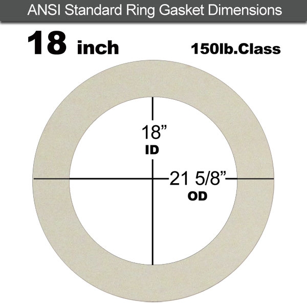 Rubber Sealing Ring Silicone: 18" ASME B16.21 #150 RF