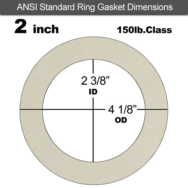Rubber Sealing Ring Silicone: 2" ASME B16.21 #150 RF