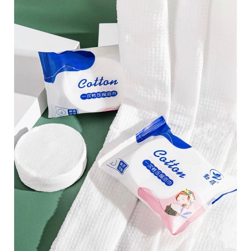 Khăn tắm nén cotton