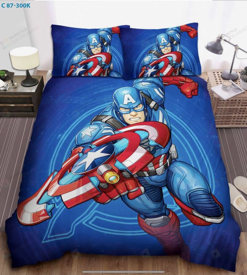 Mẫu ga giường hình Captain America