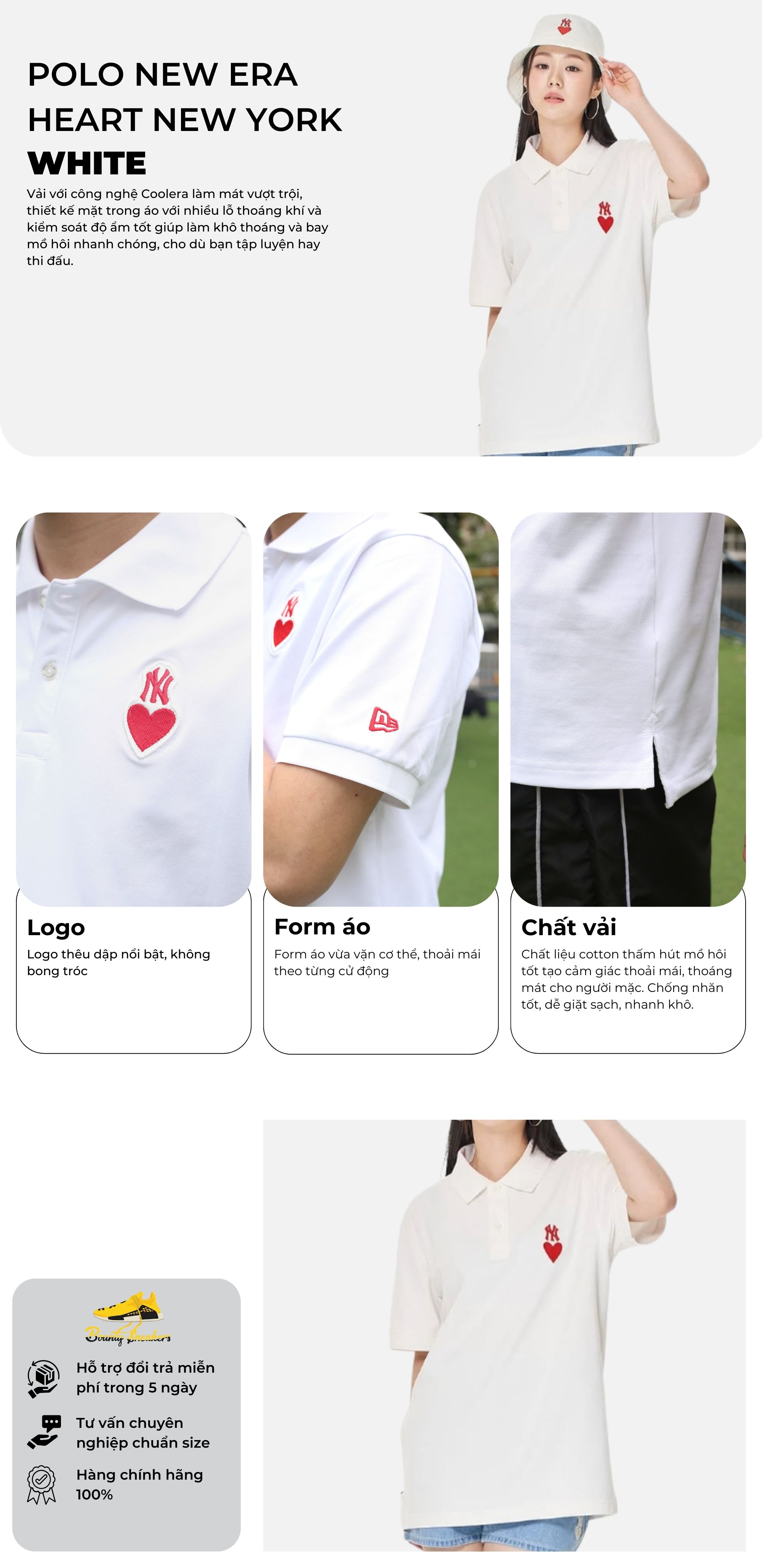 Mô tả Áo Polo New Era Heart 