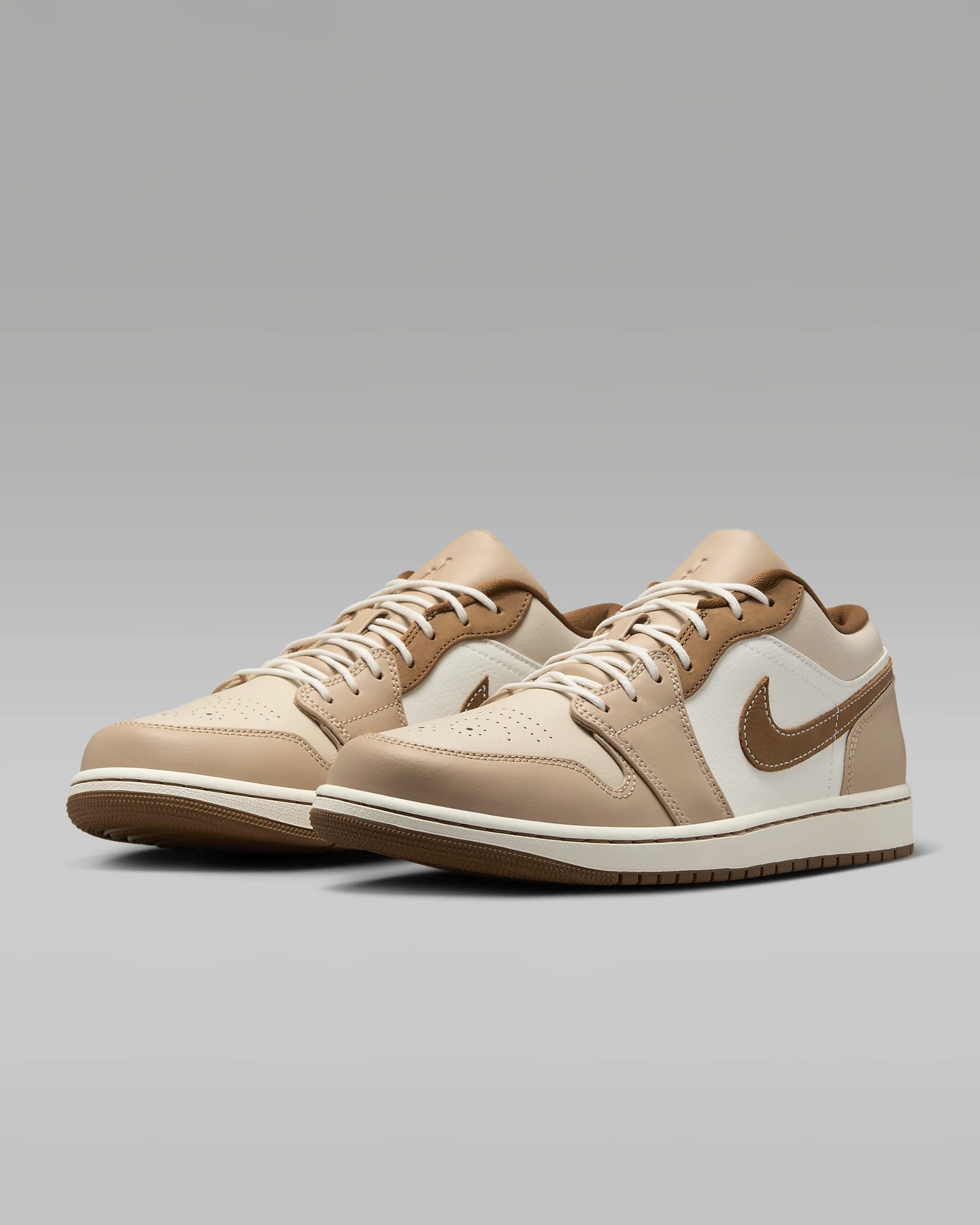 nike air jordan 1 brown and white