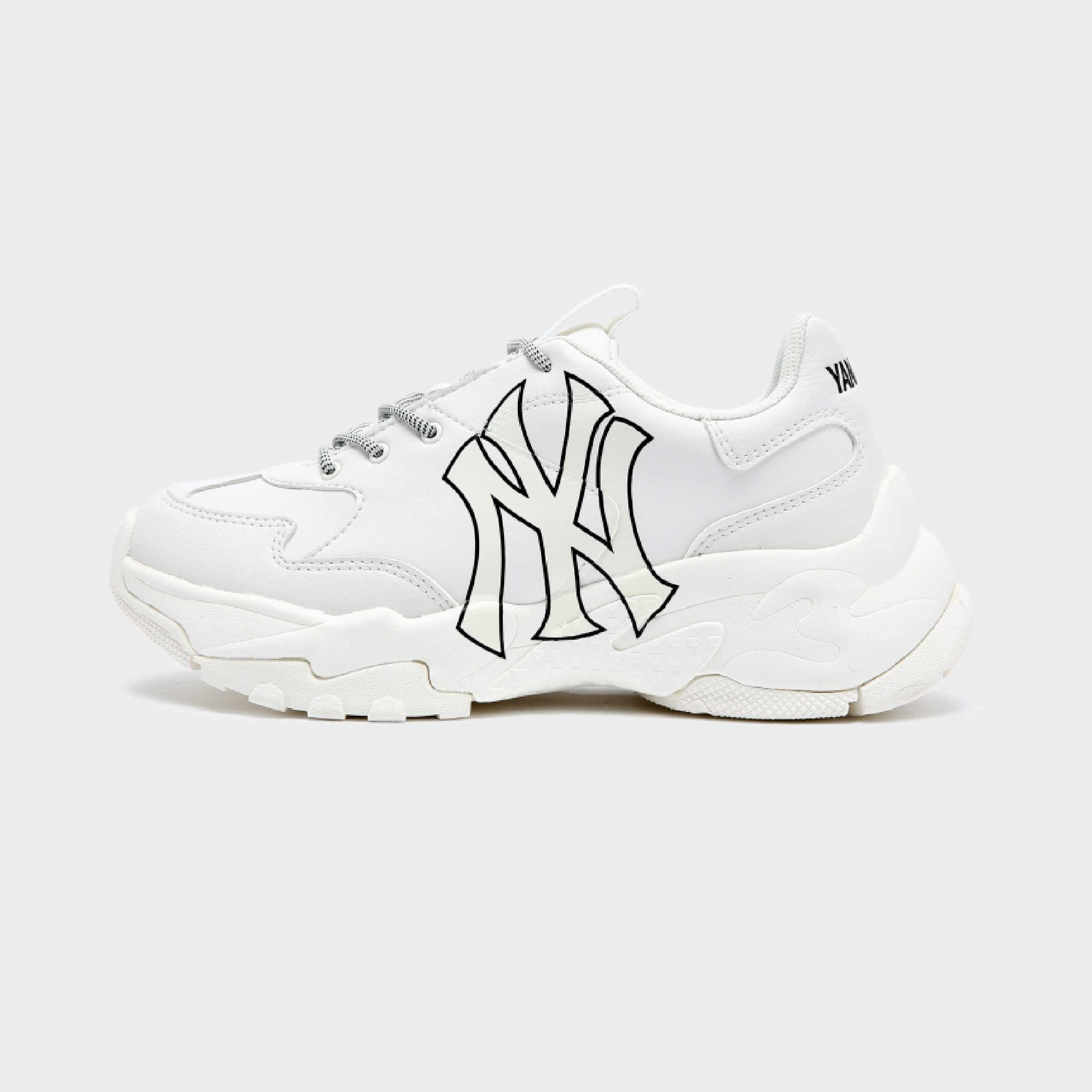 Giày Sneaker MLB Korea New York Yankees Print Dirty  Bản In Bẩn