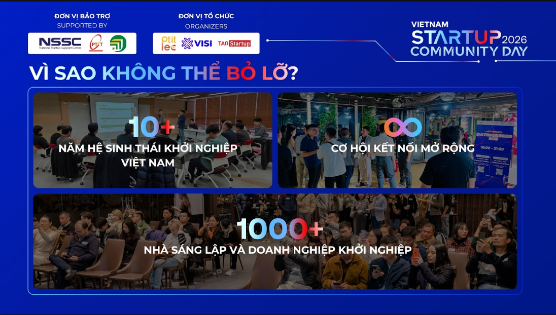 VECOM đồng hành cùng Vietnam Startup Community Day 2026, kết nối hệ sinh thái khởi nghiệp và doanh nghiệp số