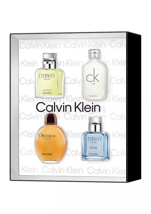 CALVIN KLEIN - GIFT SET (ETERNITY MEN EDT 15ml, CK ONE EDT 15ml, OBSESSION MEN EDT 15ml, ETERNITY MEN AQUA EDT 15ml) CALVIN KLEIN - GIFT SET (ETERNITY MEN EDT 15ml, CK ONE EDT 15ml, OBSESSION MEN EDT 15ml, ETERNITY MEN AQUA EDT 15ml)