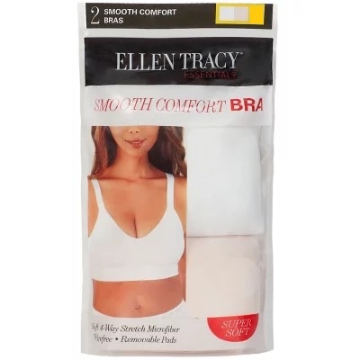 Ellen Tracy 2 Pack Smooth Comfort Bras