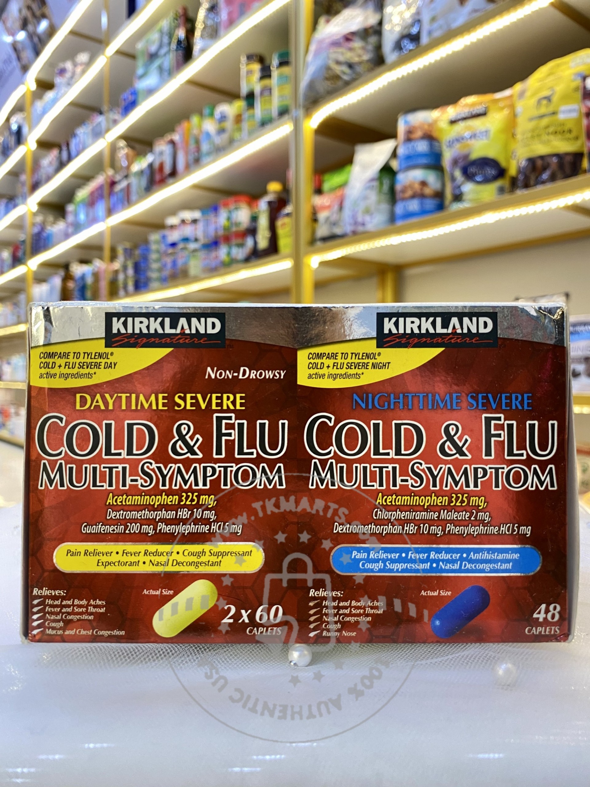 Kirkland Signature Severe Cold & Flu Multi-Symptom Caplets, 168 Caplets