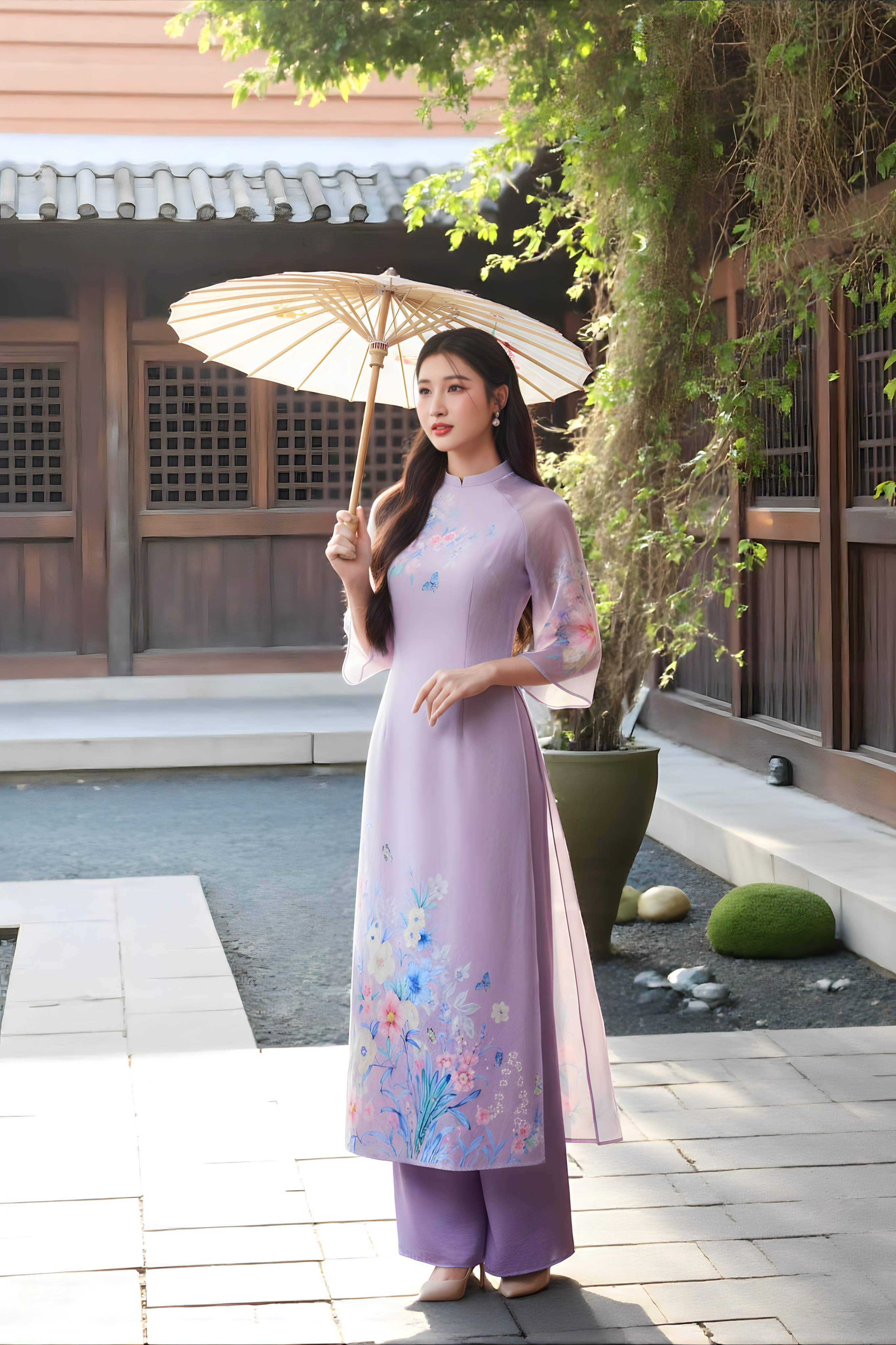 Set áo dài Bích Nhã