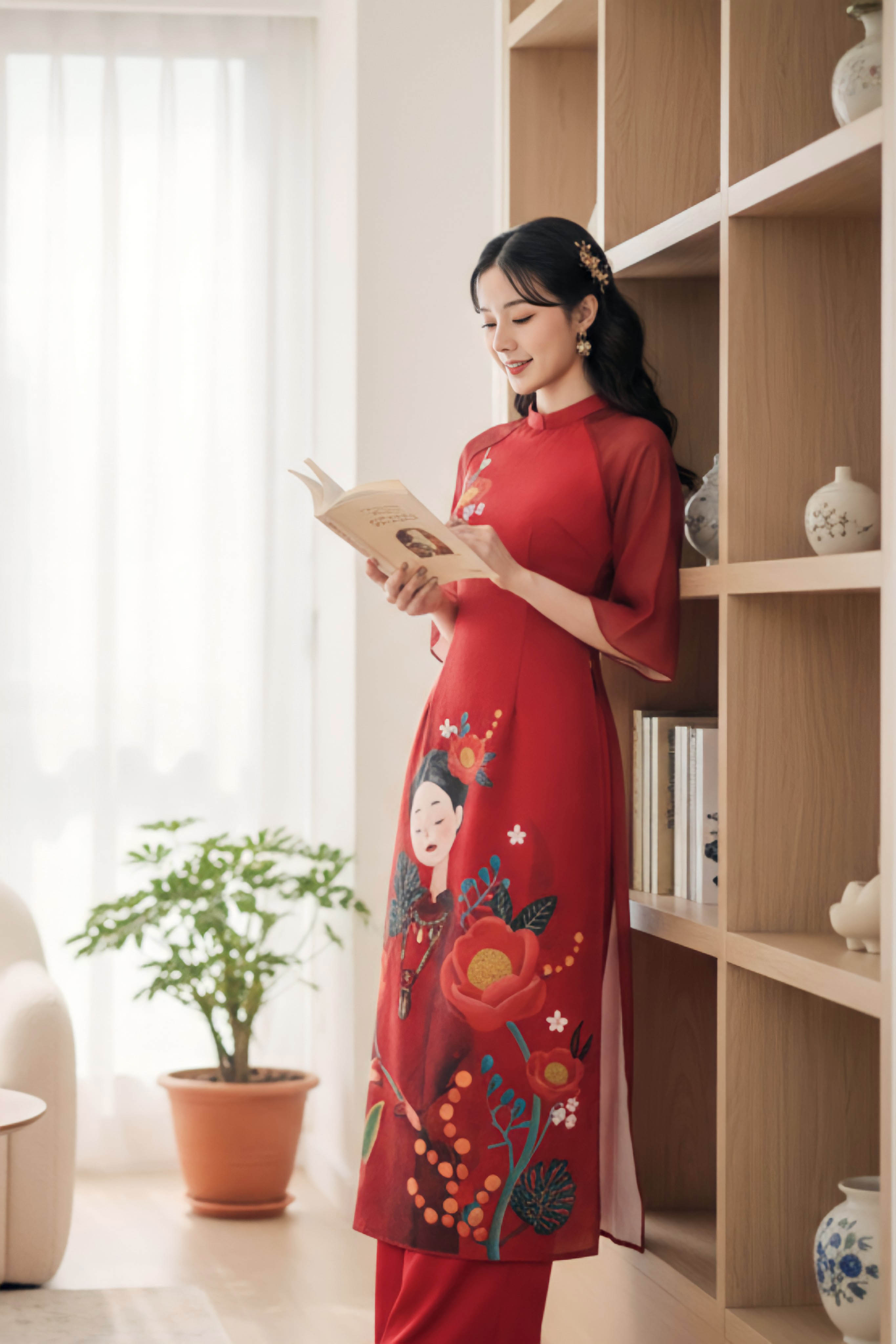 Sét áo dài Trà Hương