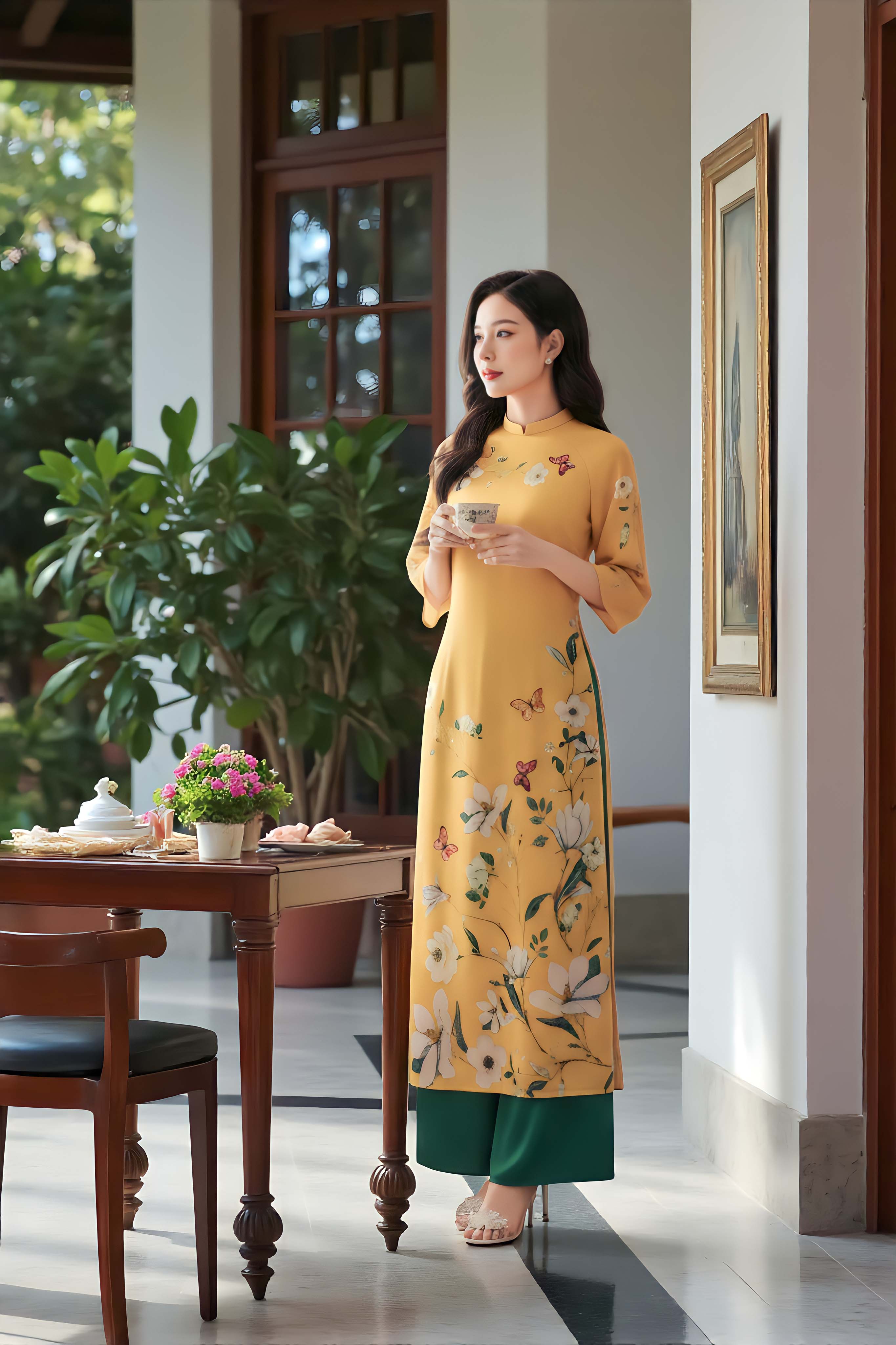 Set áo dài Nghệ Giai