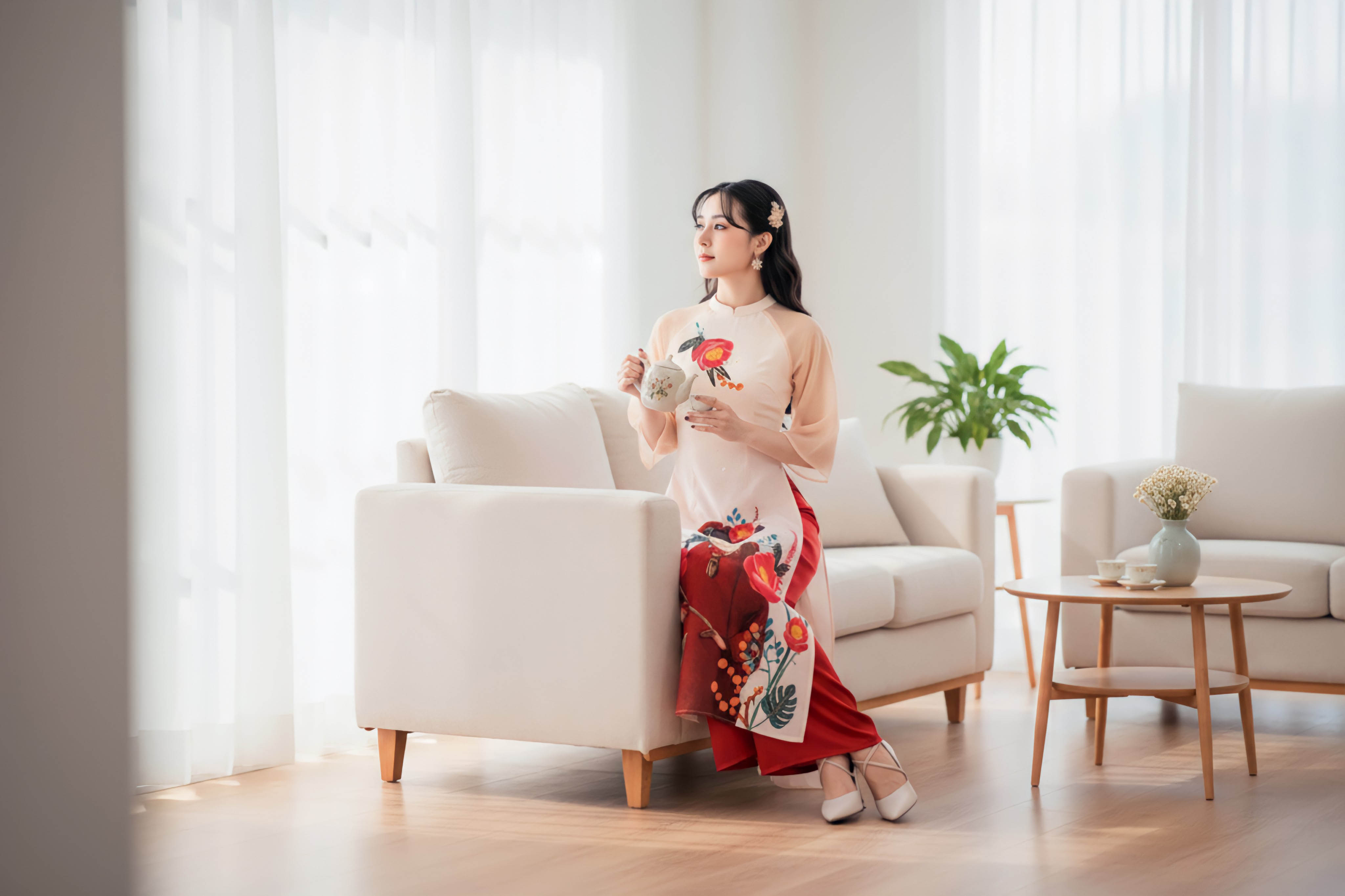 Sét áo dài Trà Hương