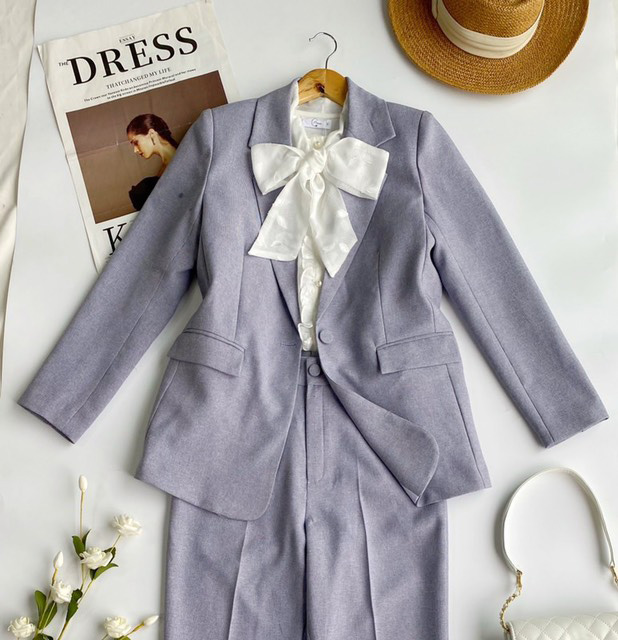 Áo vest cổ K một cúc trước