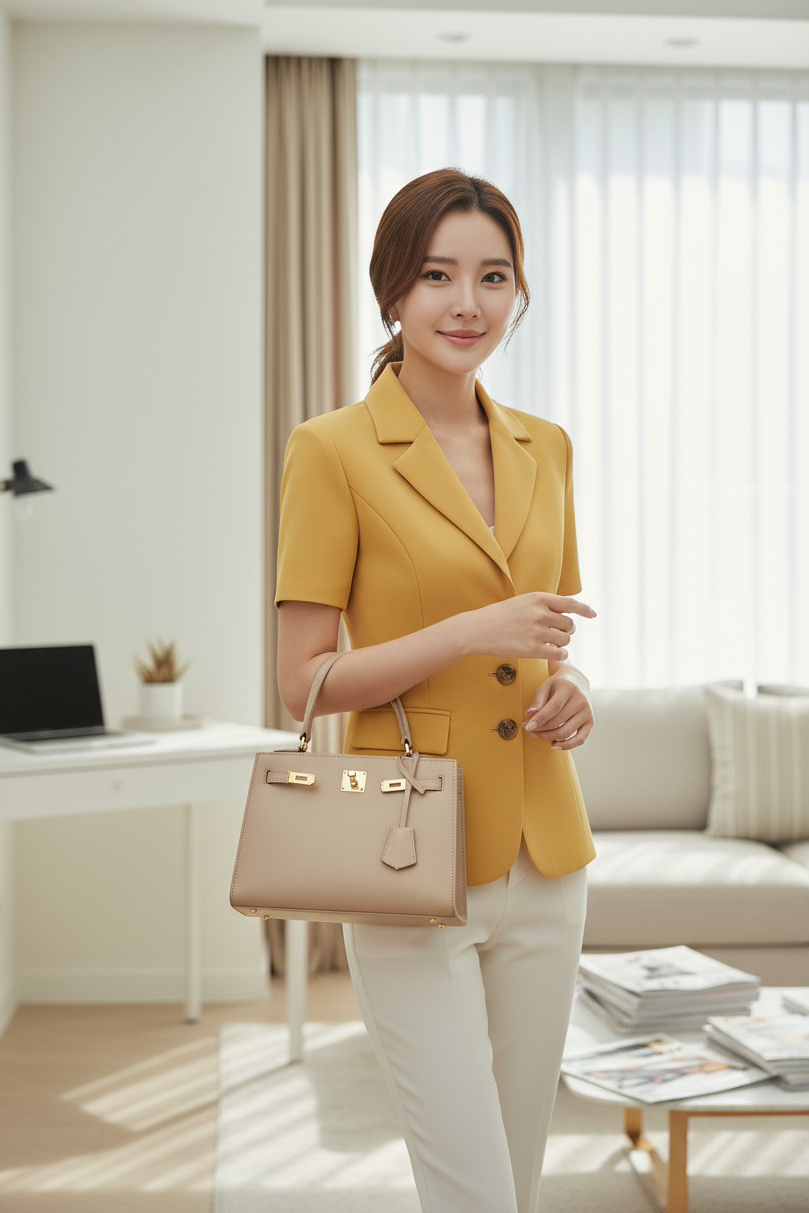 Áo vest cổ K tay cộc hai ly thân trước