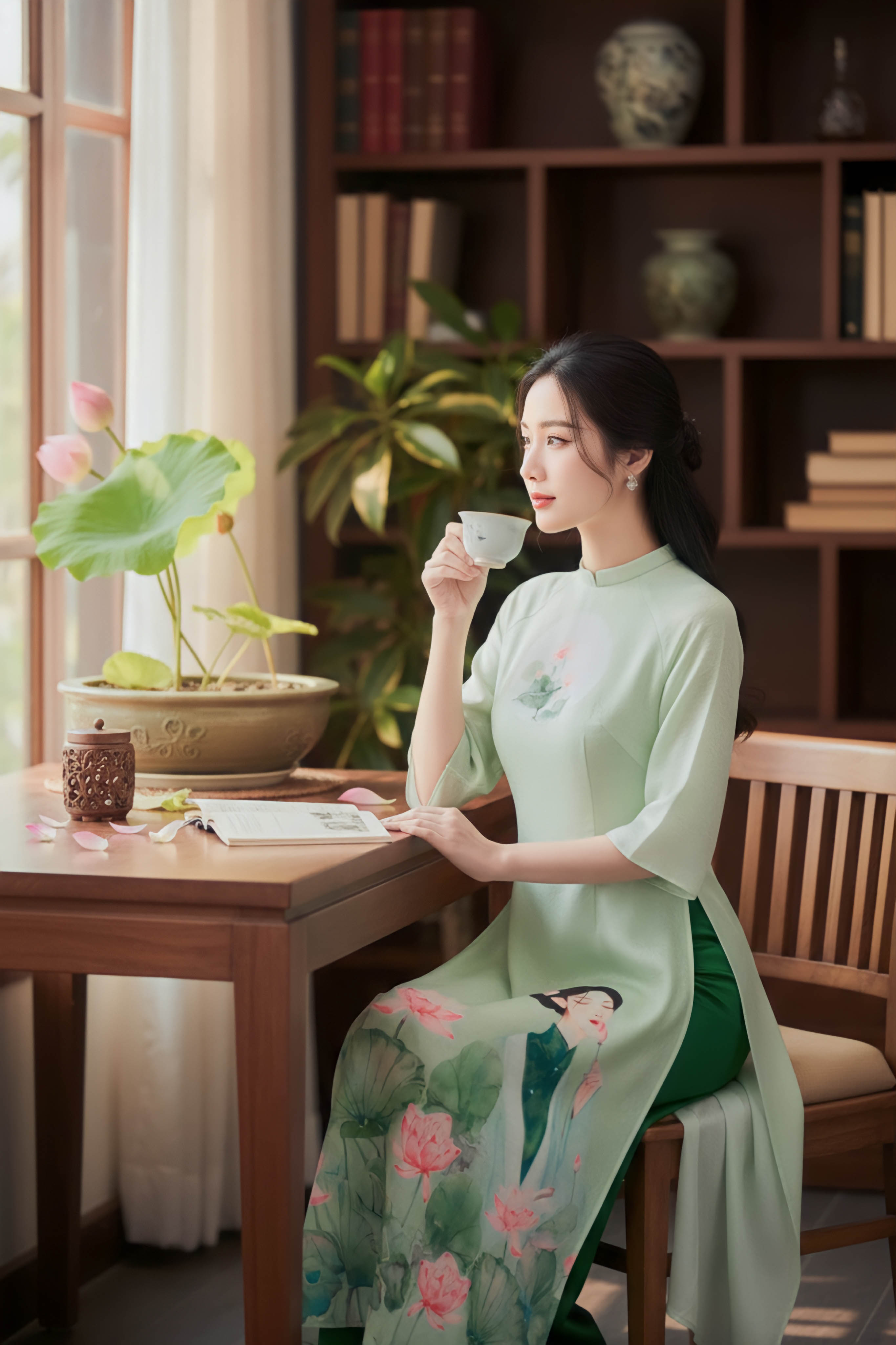 Set áo dài Mộc Đan