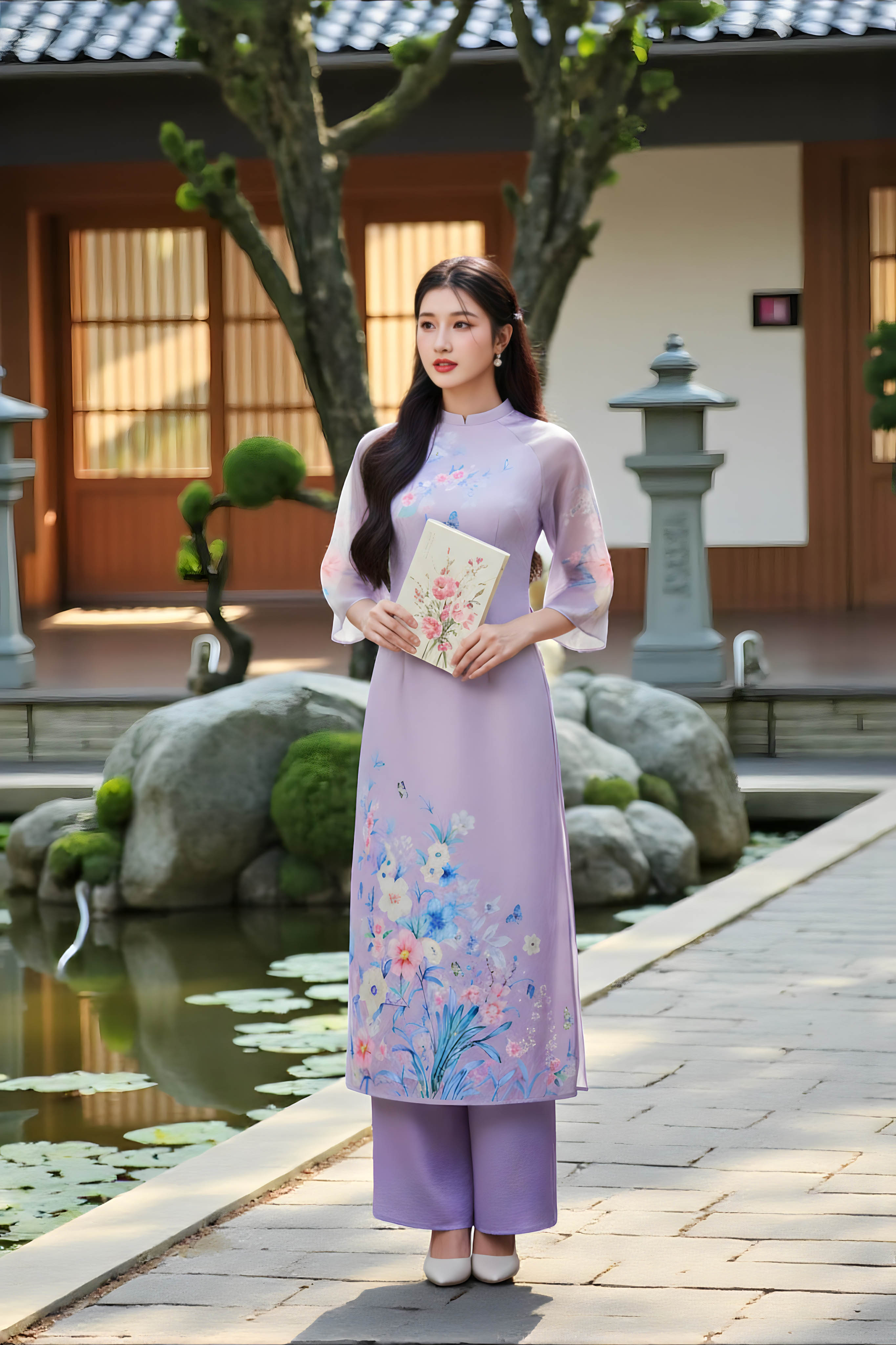 Set áo dài Bích Nhã