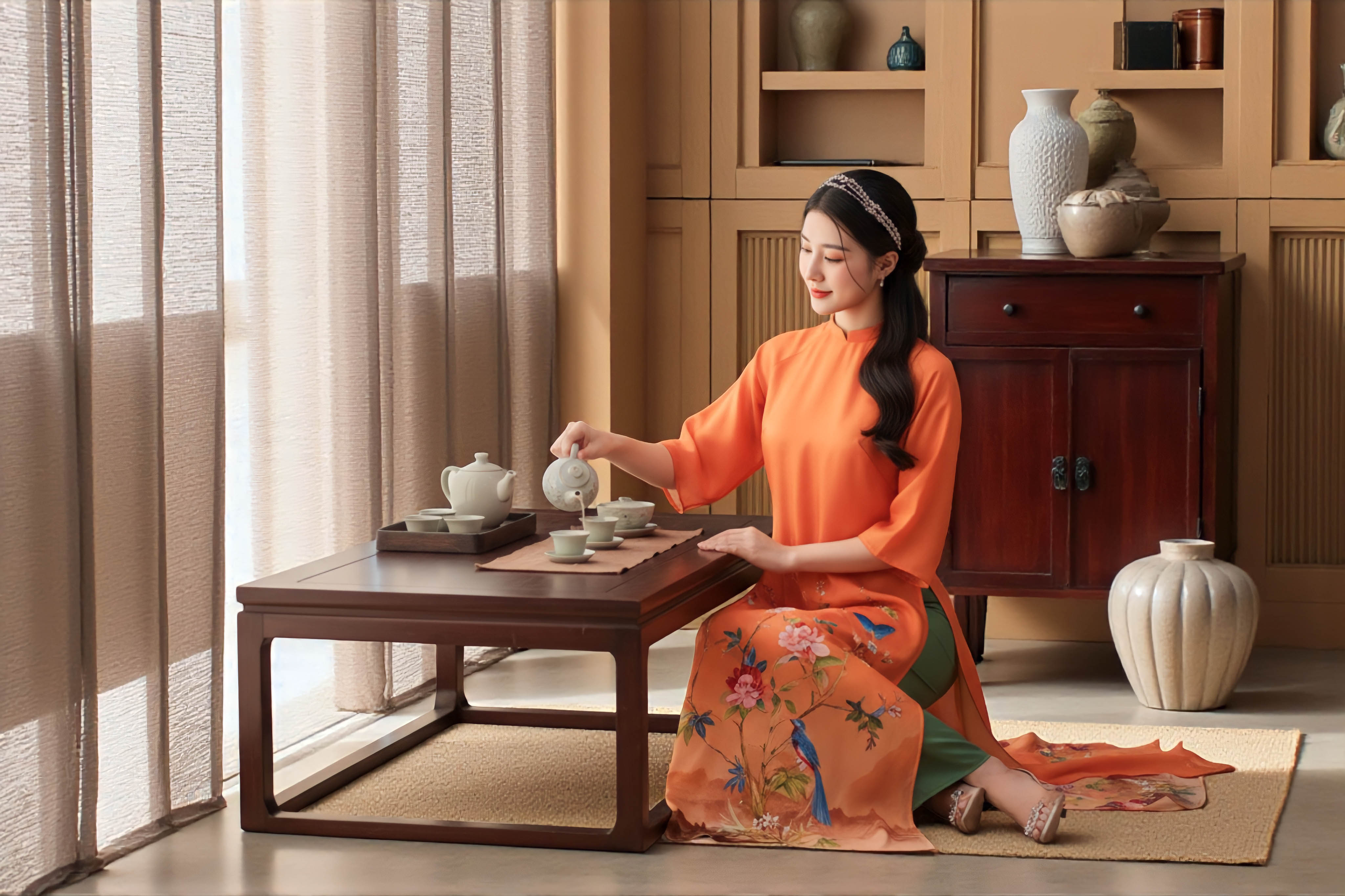 Set áo dài Nhã Liên