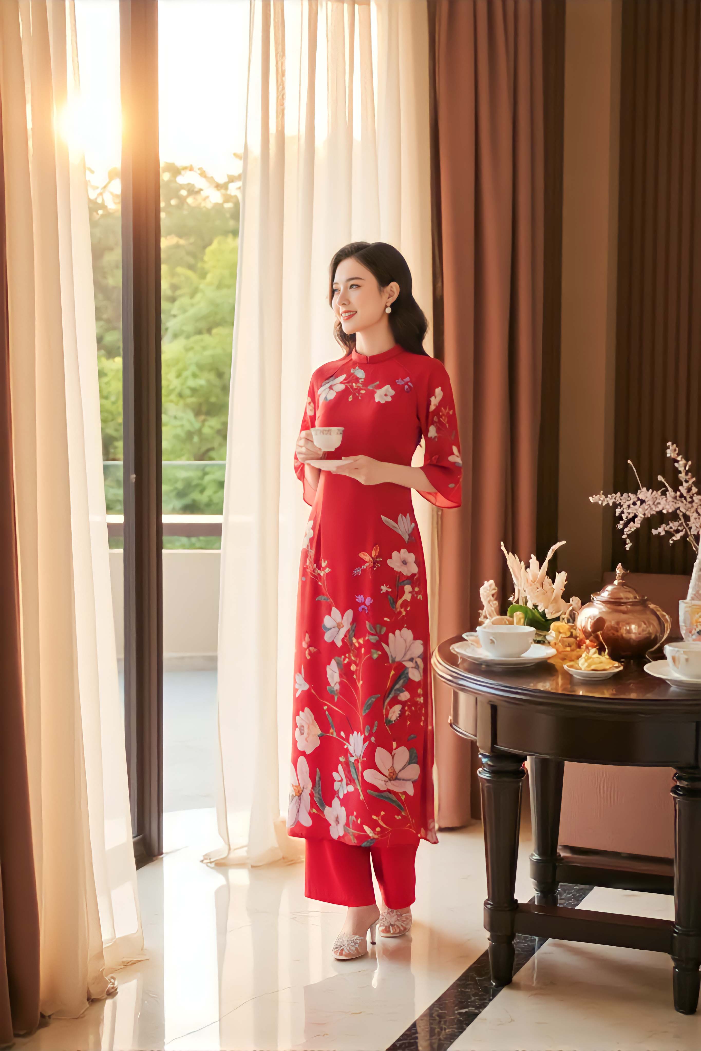 Set áo dài Nghệ Giai