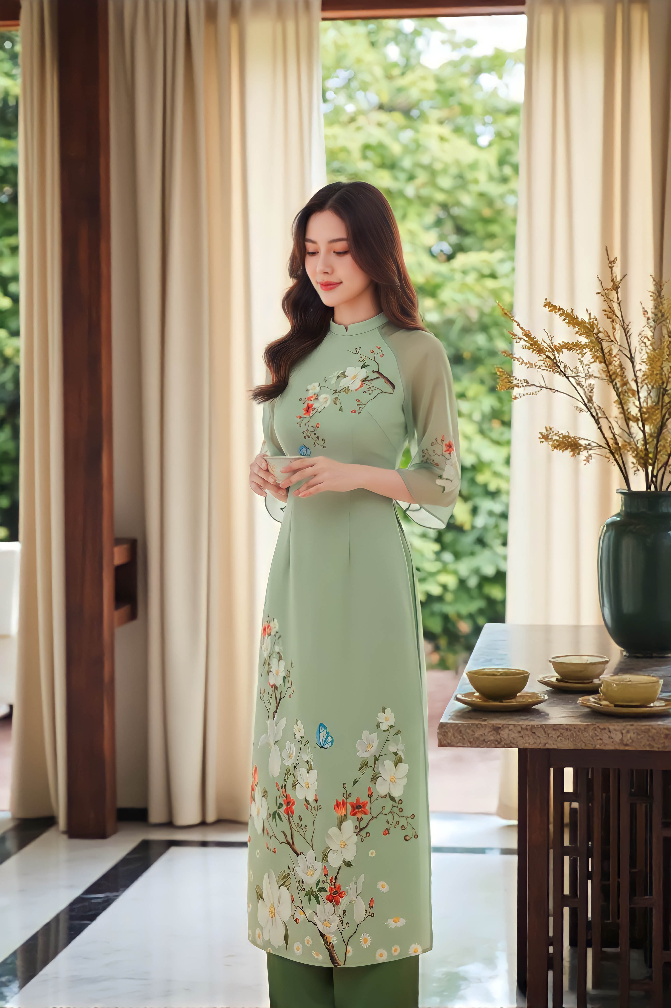 Set áo dài Cẩm Thanh