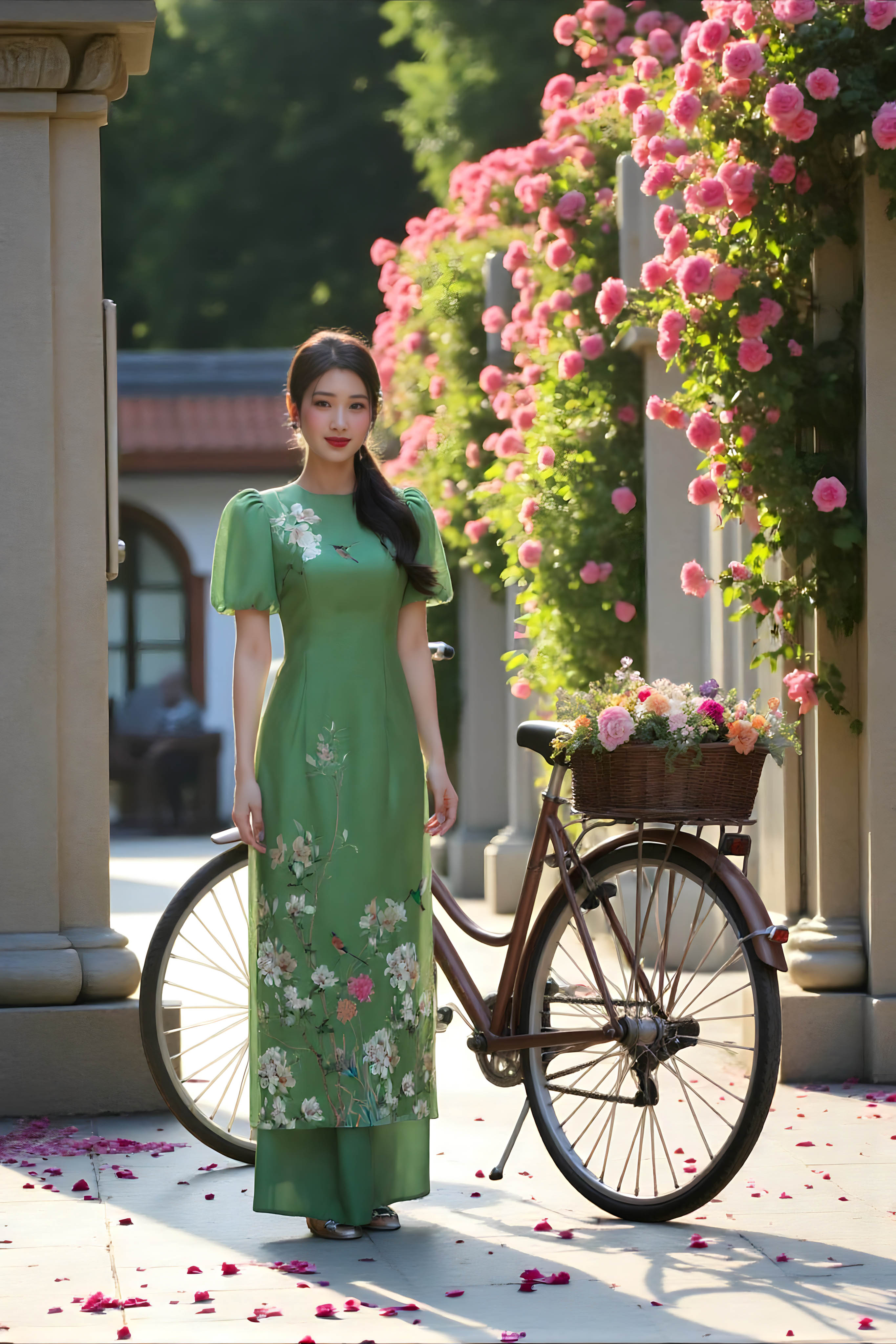 Set áo dài Chu Viên