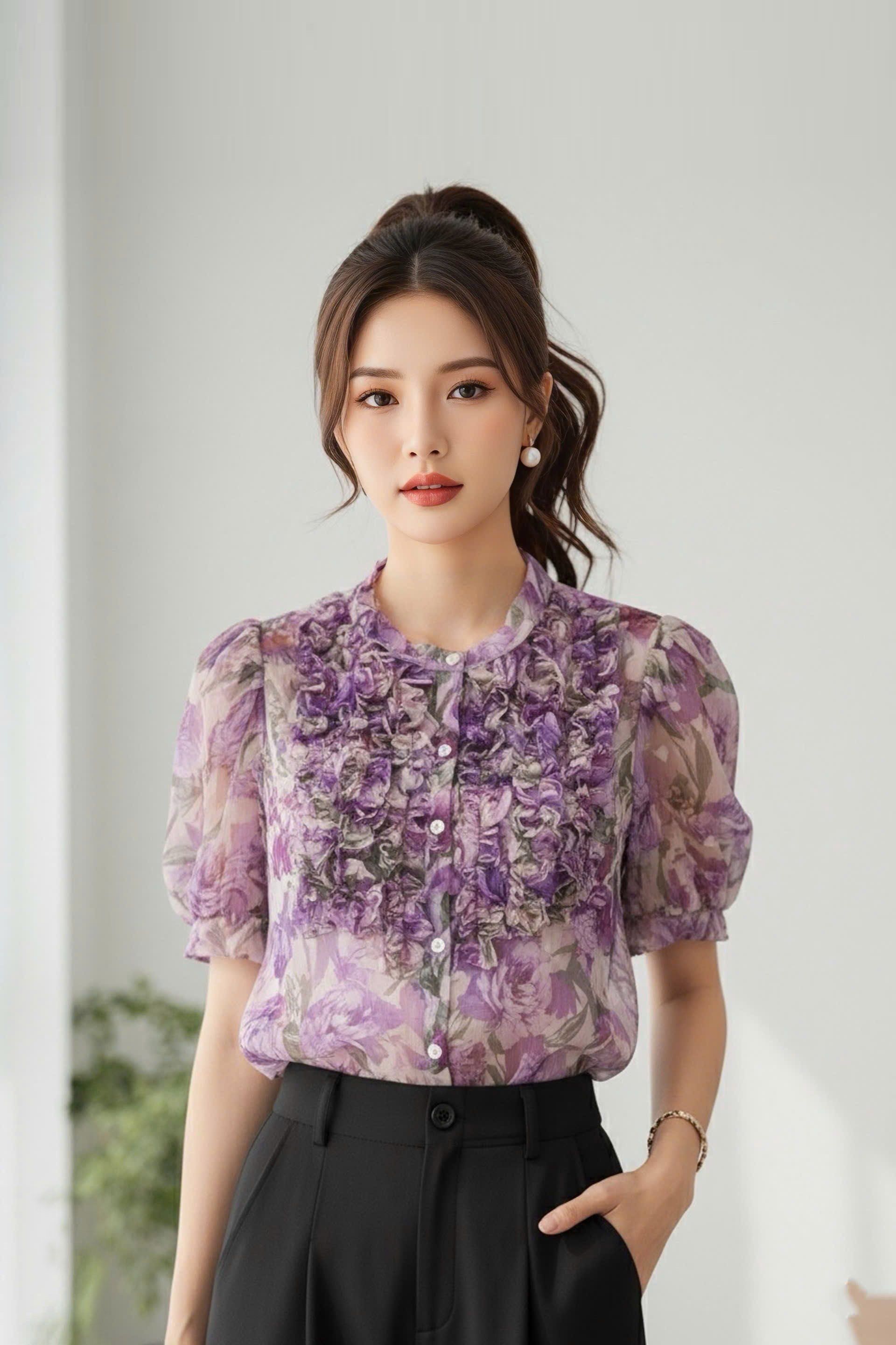 Áo sơ mi bèo ngực