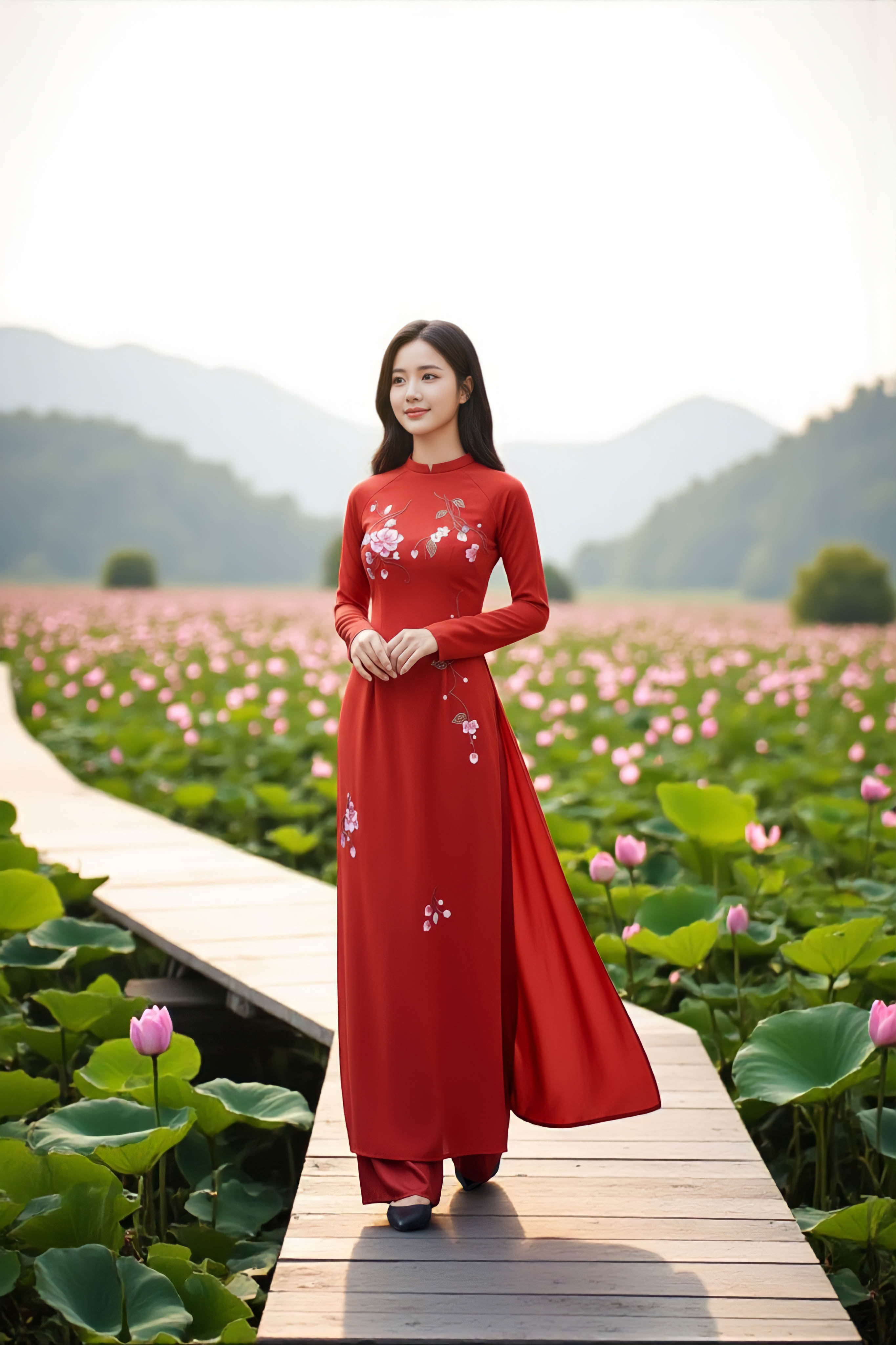 Áo dài Linh Lan thêu thủ công