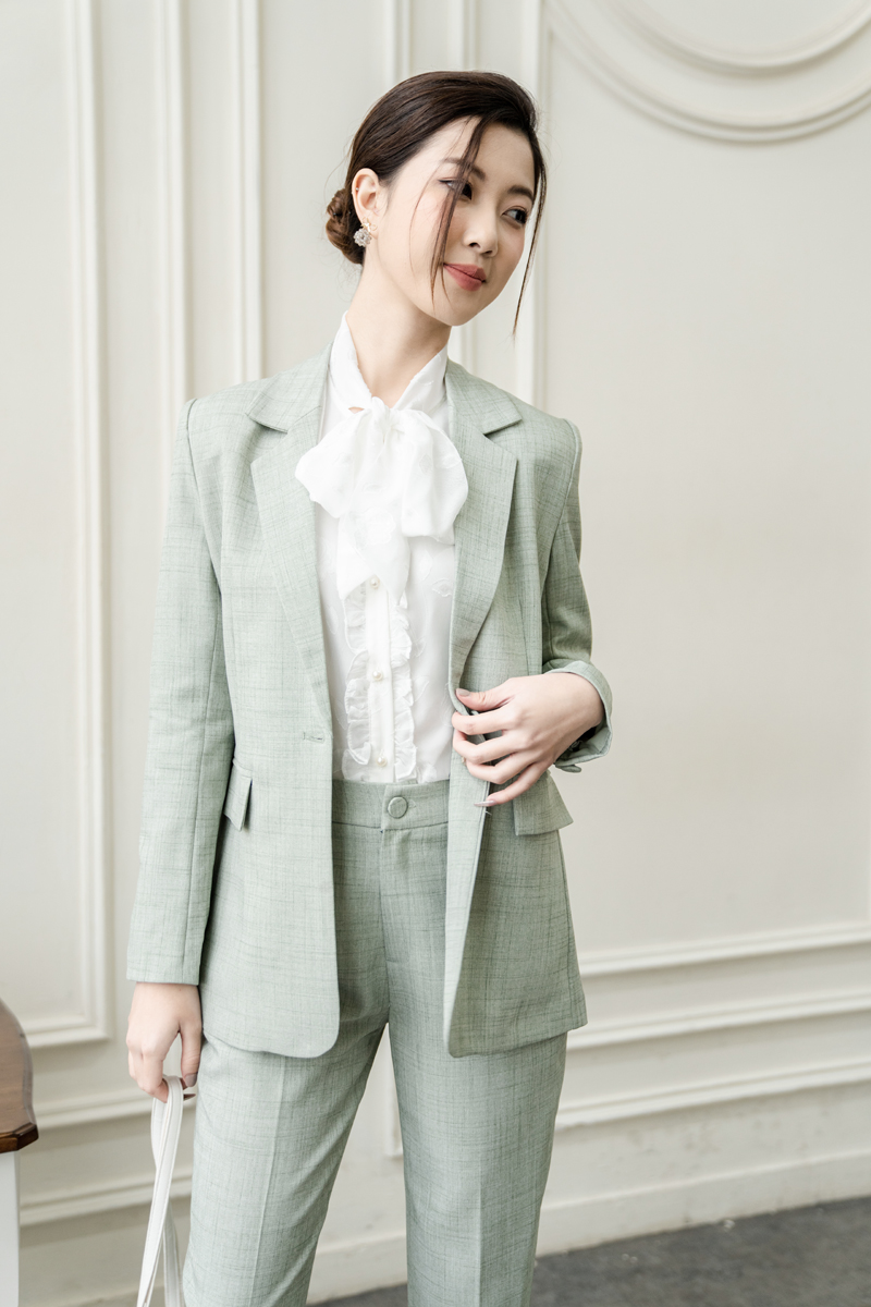 Áo vest cổ K một cúc trước