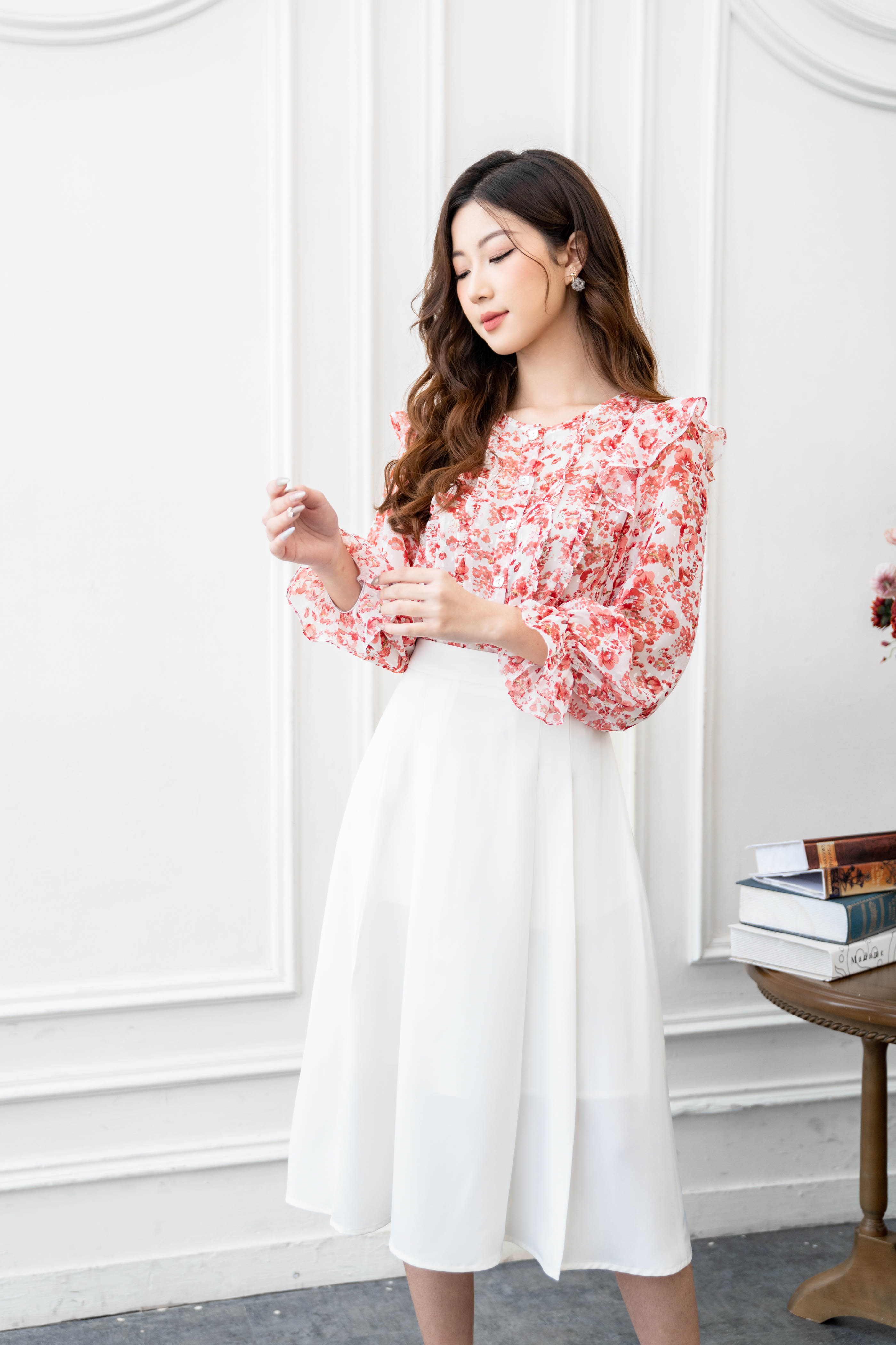 Chân váy xoè dáng A phong cách Hàn Quốc | Chân váy xòe công sở dáng dài vải  tuyết mưa | Fmstyle Shop 220118483 - Tìm Voucher