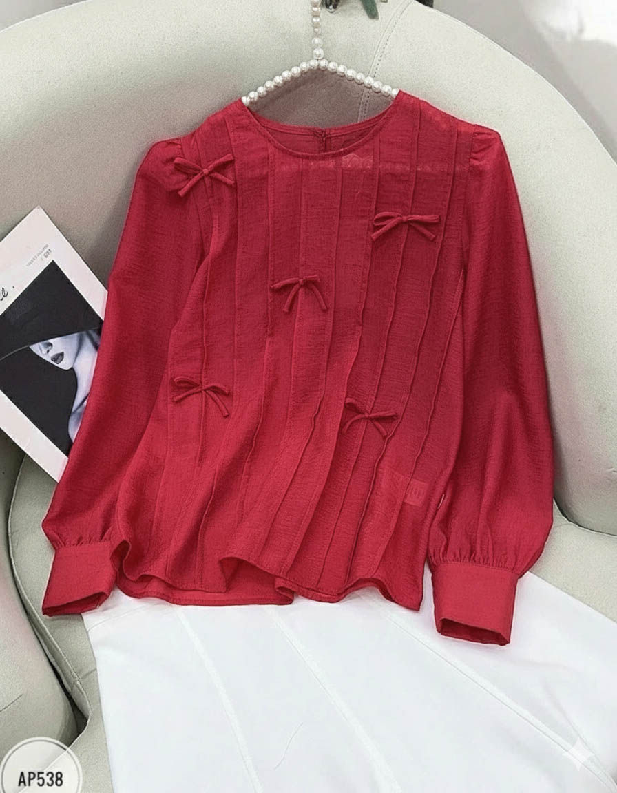 Áo sơ mi dáng suông cổ tròn