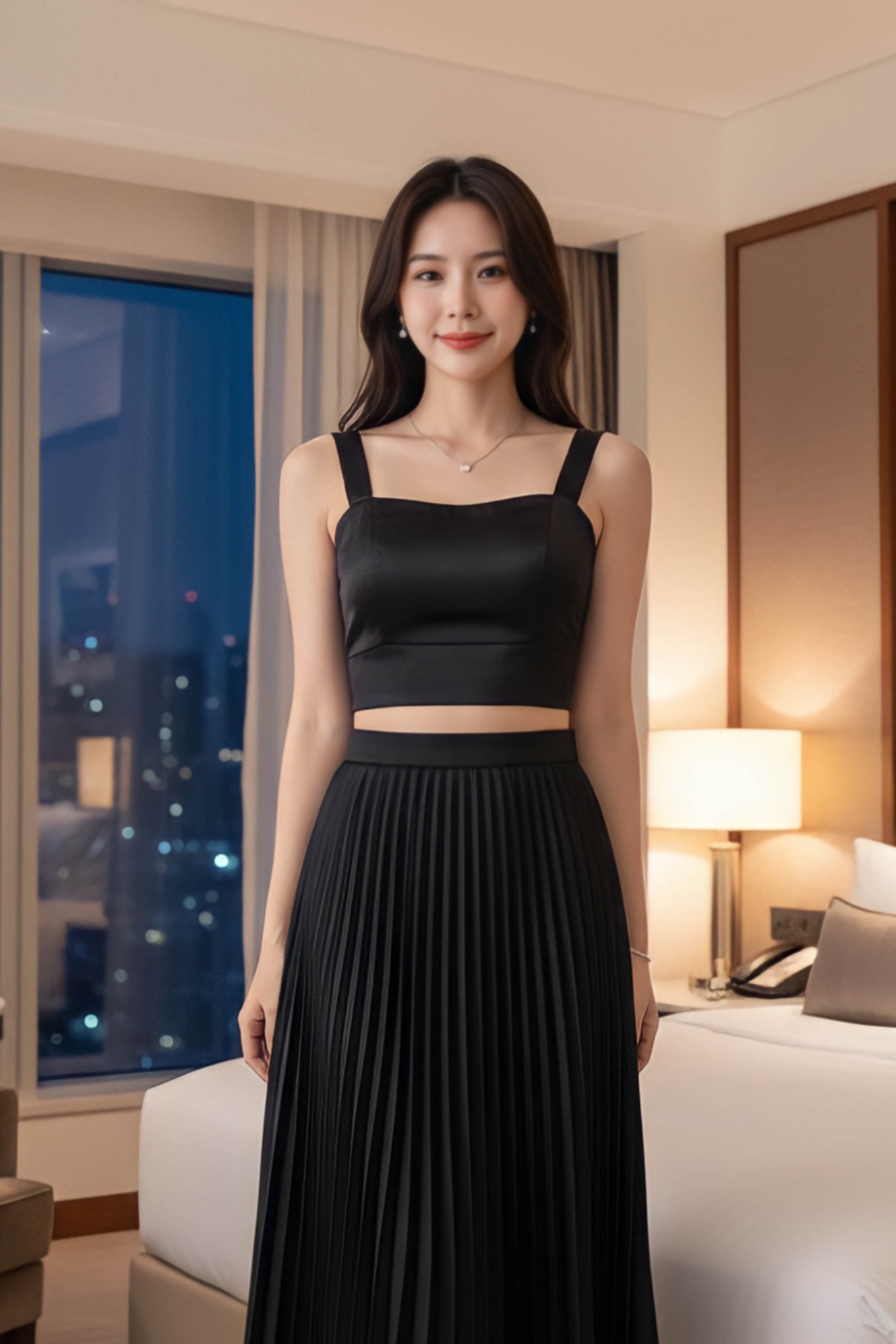 Áo hai dây croptop dáng ôm