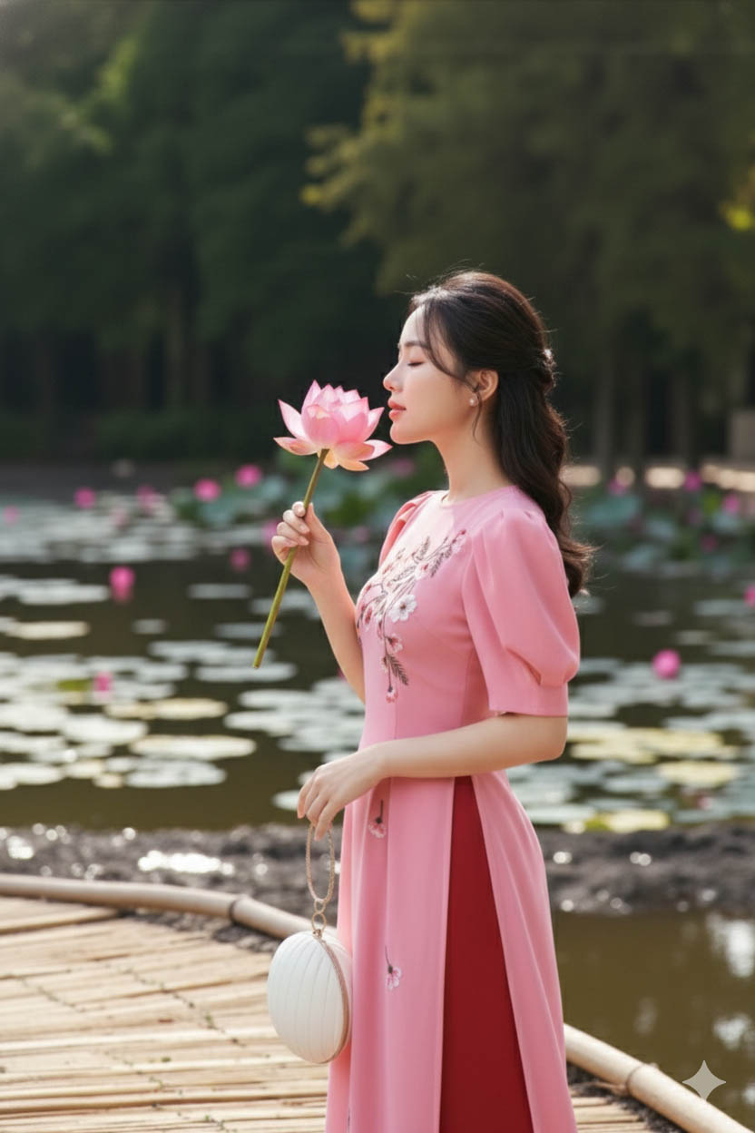 Áo dài Minh Yên thêu thủ công