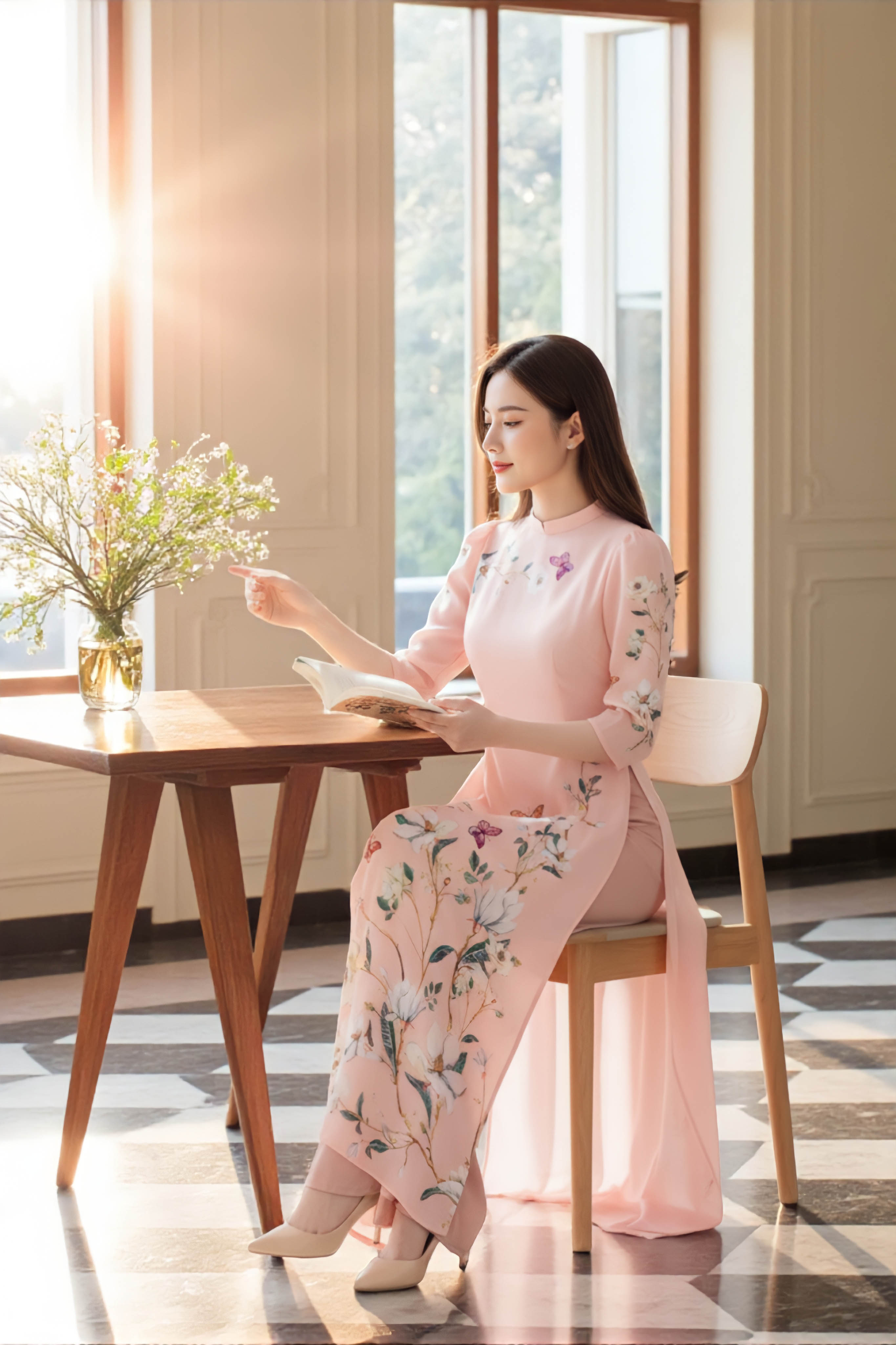 Áo dài Mẫn Hoa