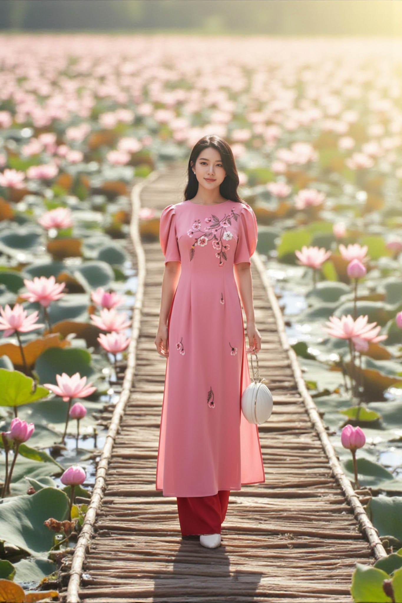 Áo dài Minh Yên thêu thủ công