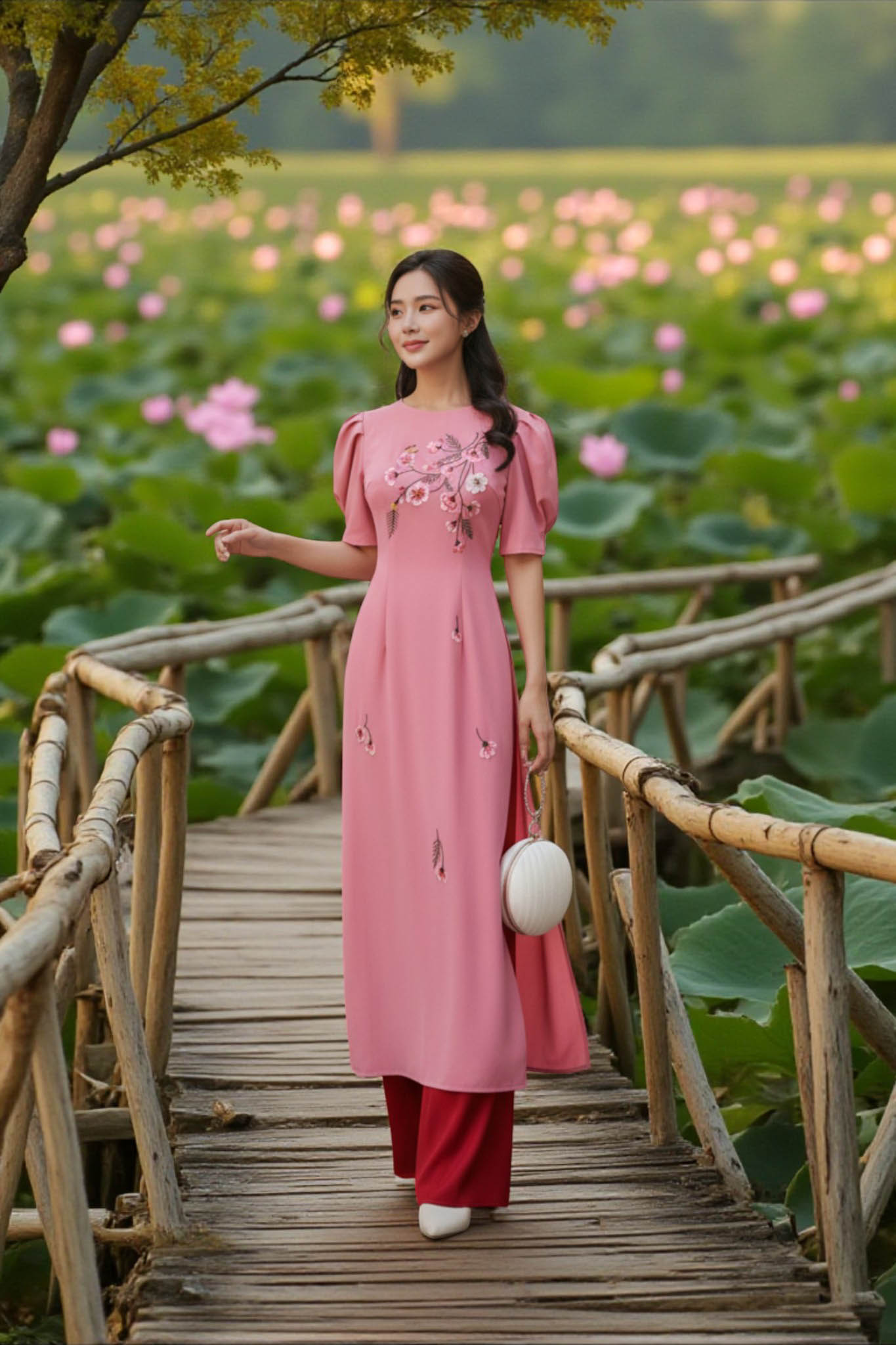 Áo dài Minh Yên thêu thủ công