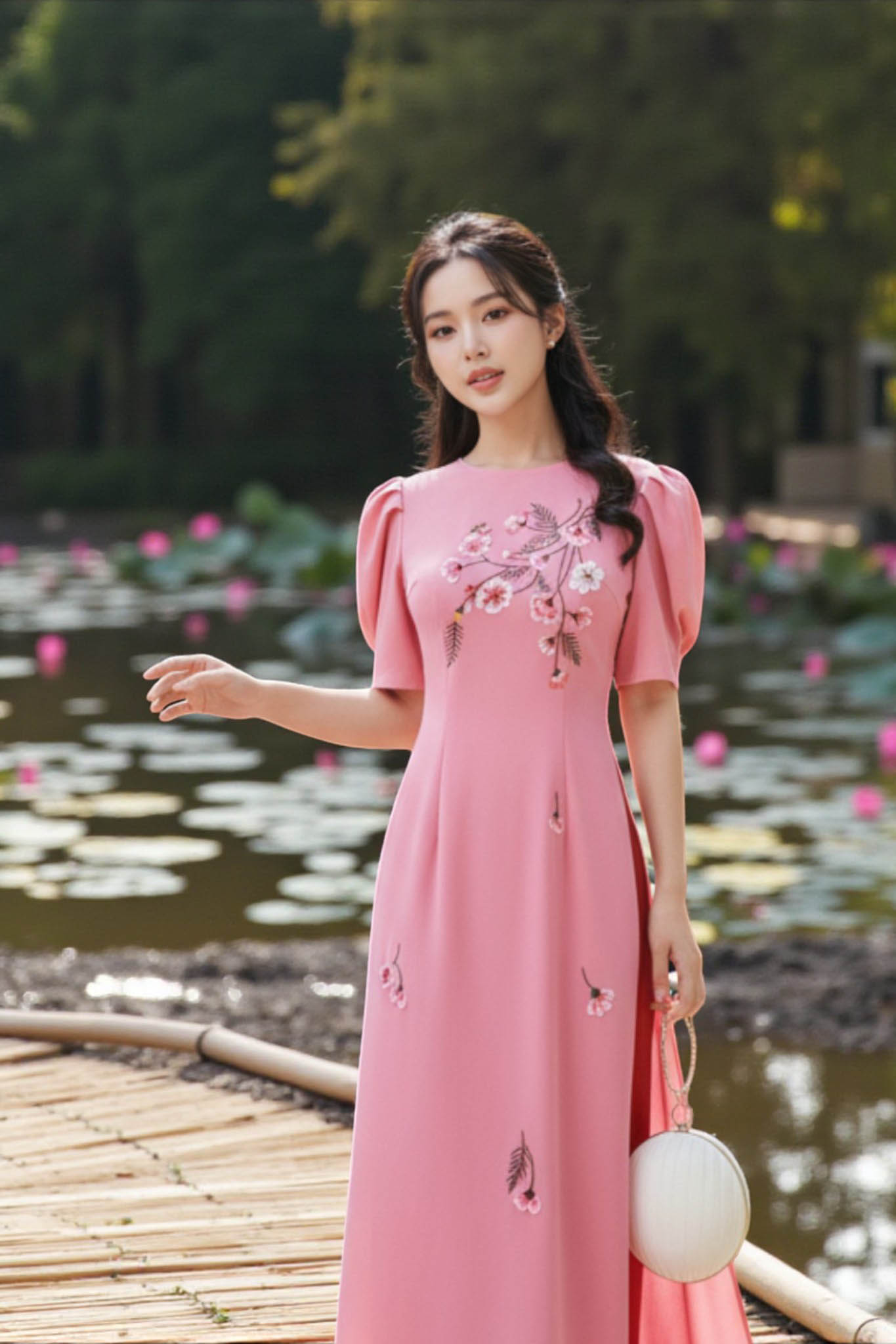 Áo dài Minh Yên thêu thủ công