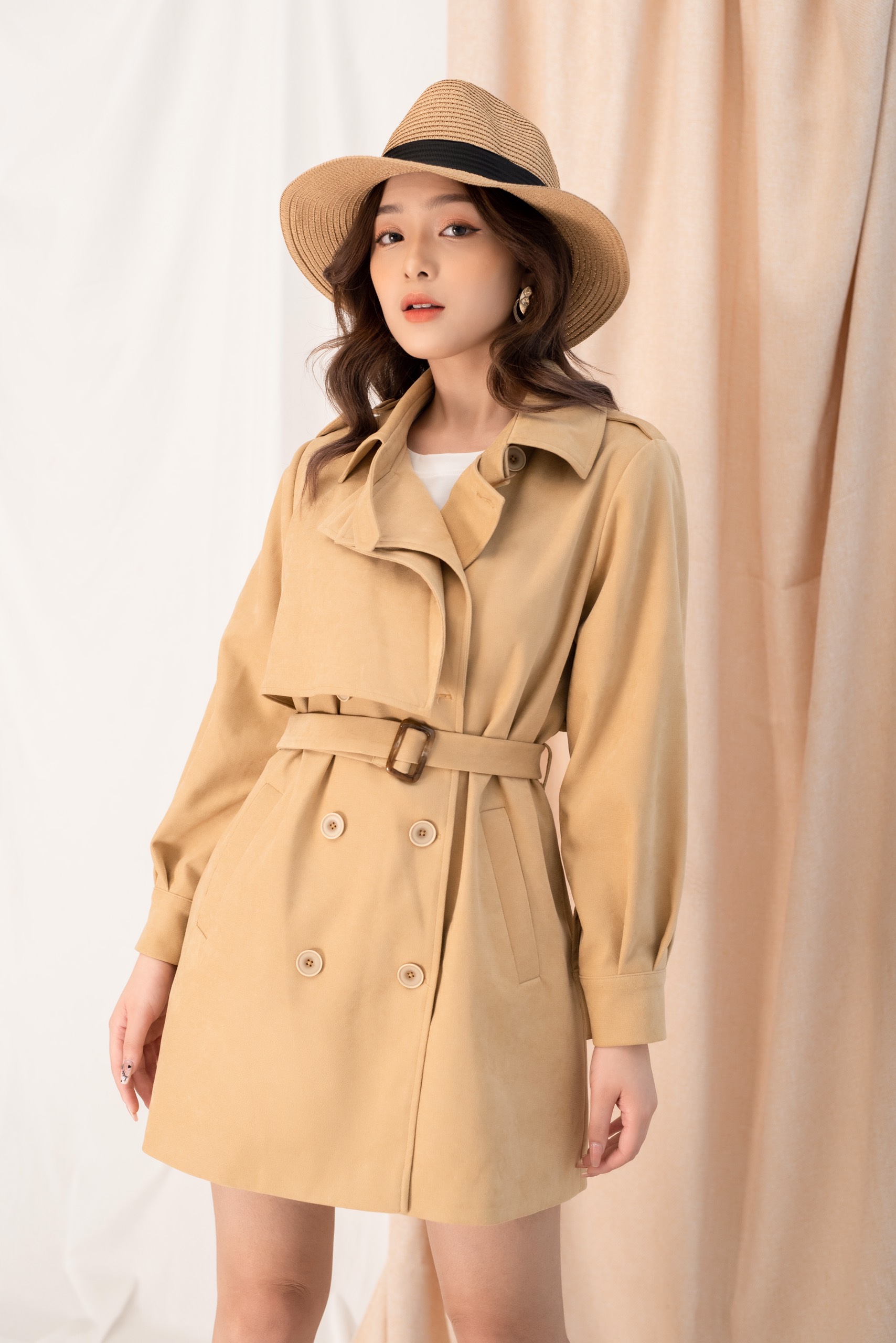 Áo khoác trench coat tay bồng 02