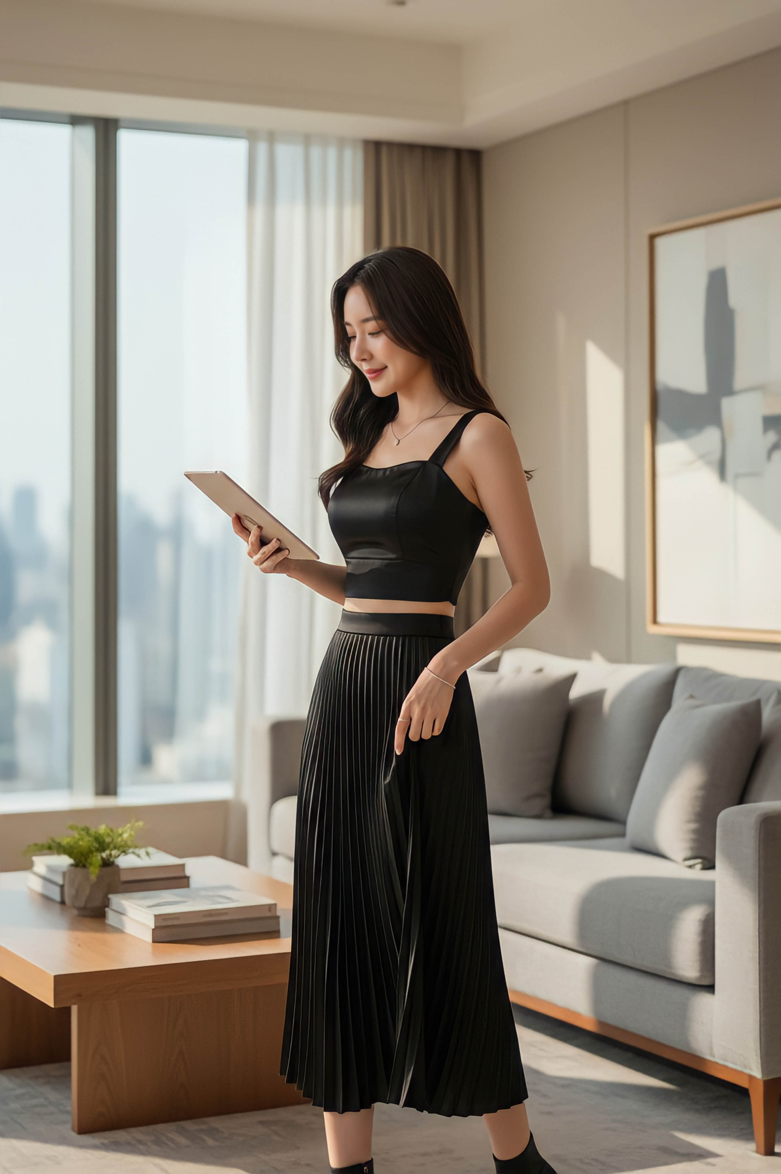 Áo hai dây croptop dáng ôm