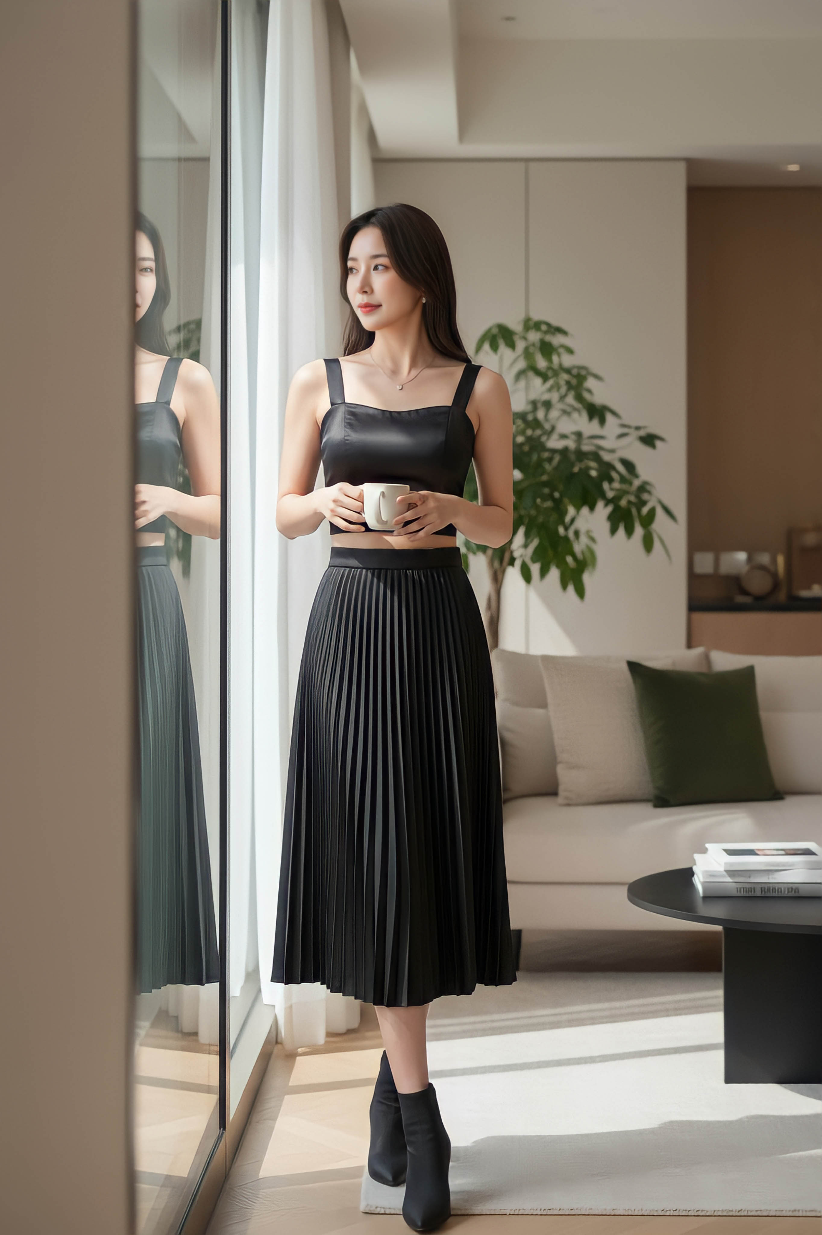 Áo hai dây croptop dáng ôm