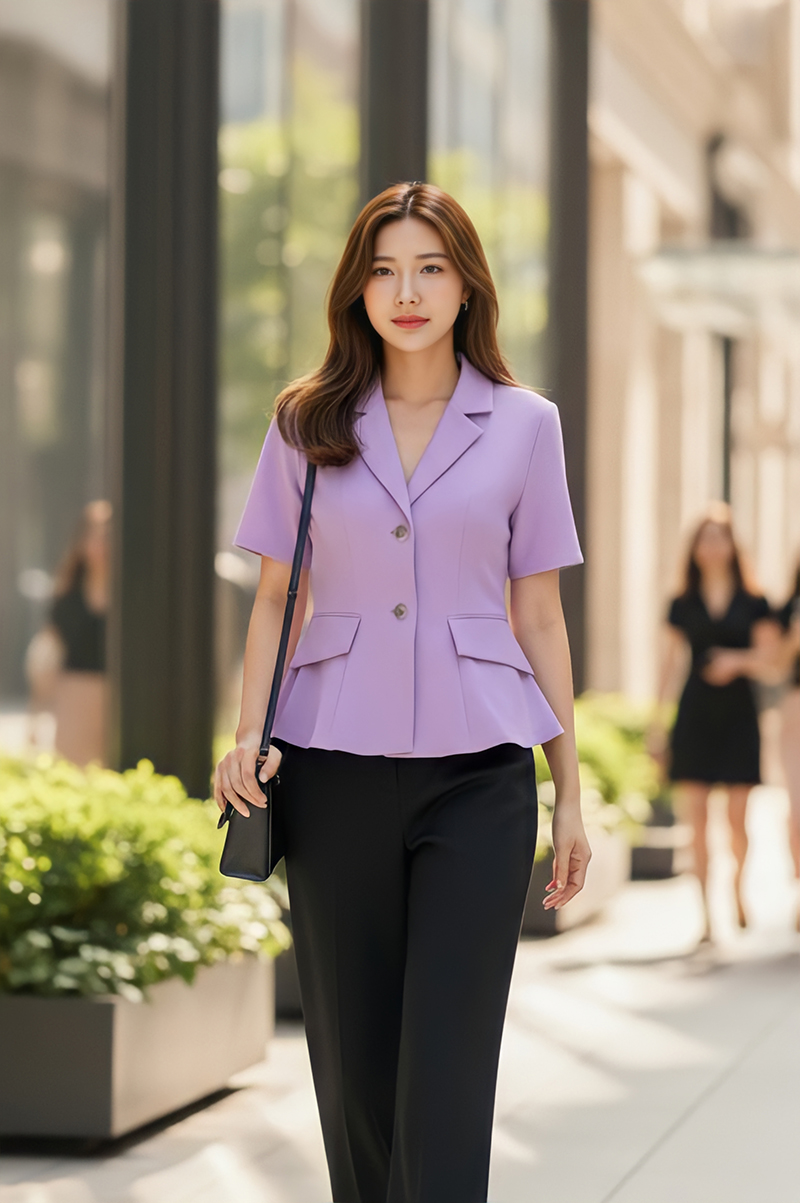 Áo vest hai khuy tay cộc