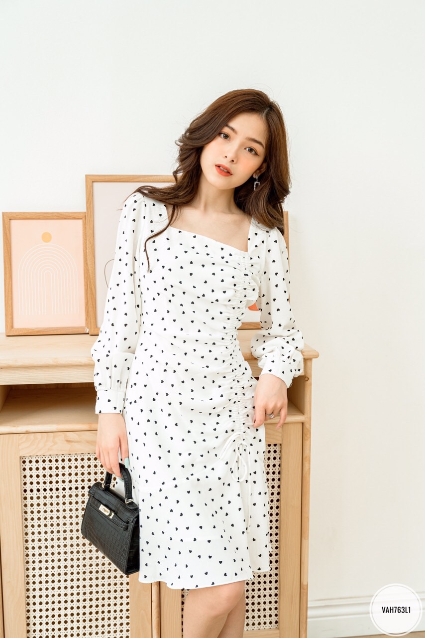 Địa điểm Sỉ đầm Trắng Tay Phồng Rút Dây  ANNSHOPVN