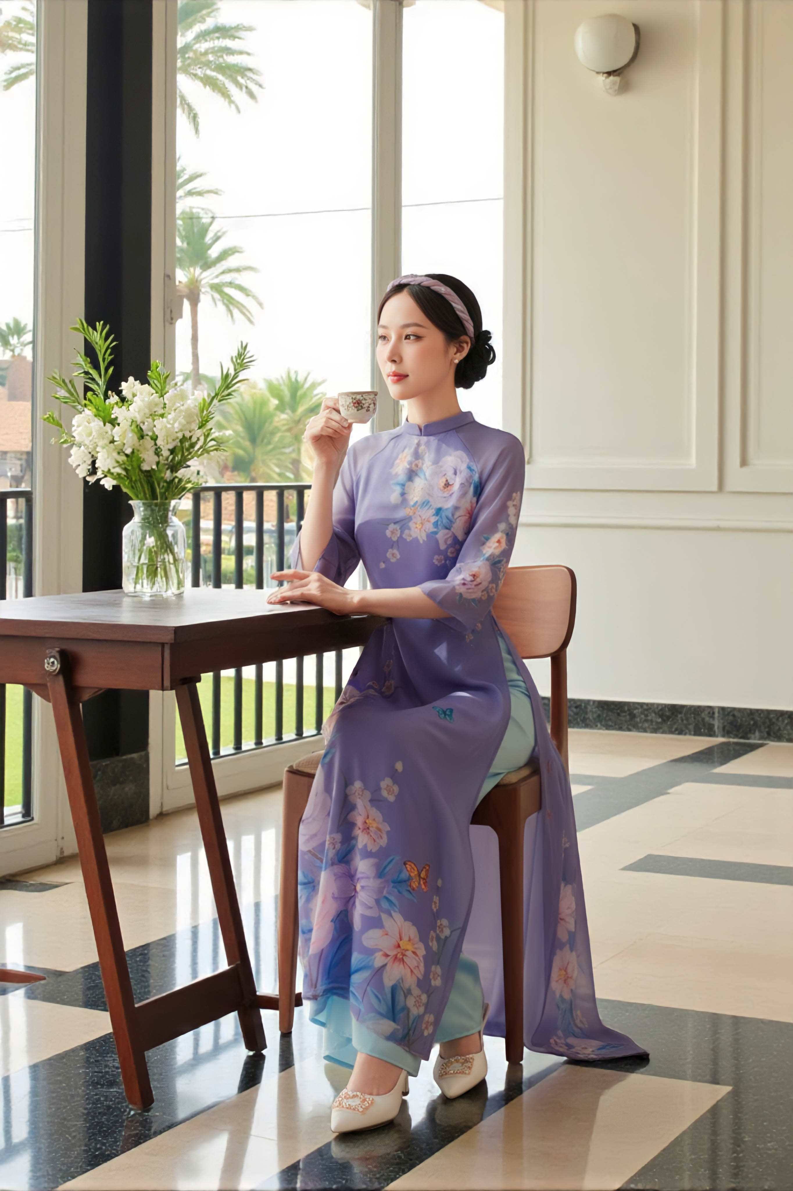 Áo dài Nhật Hoa